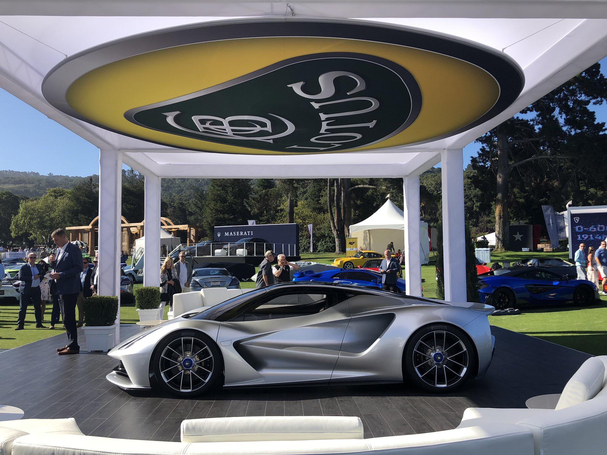 Lotus Evija EV debut at The Quail