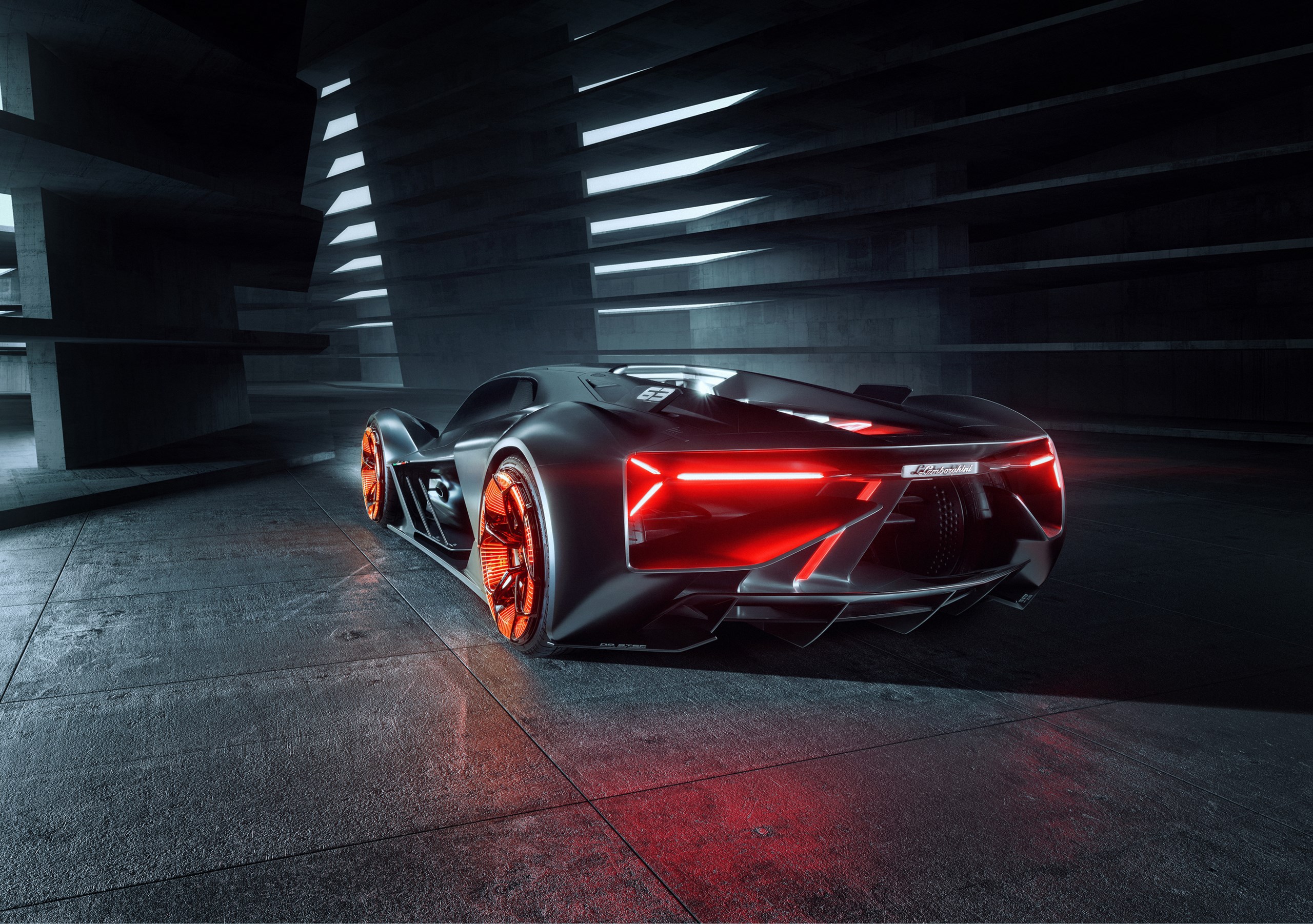 Lamborghini Terzo Millennio 2019 Rear View Car, HD Cars, 4k