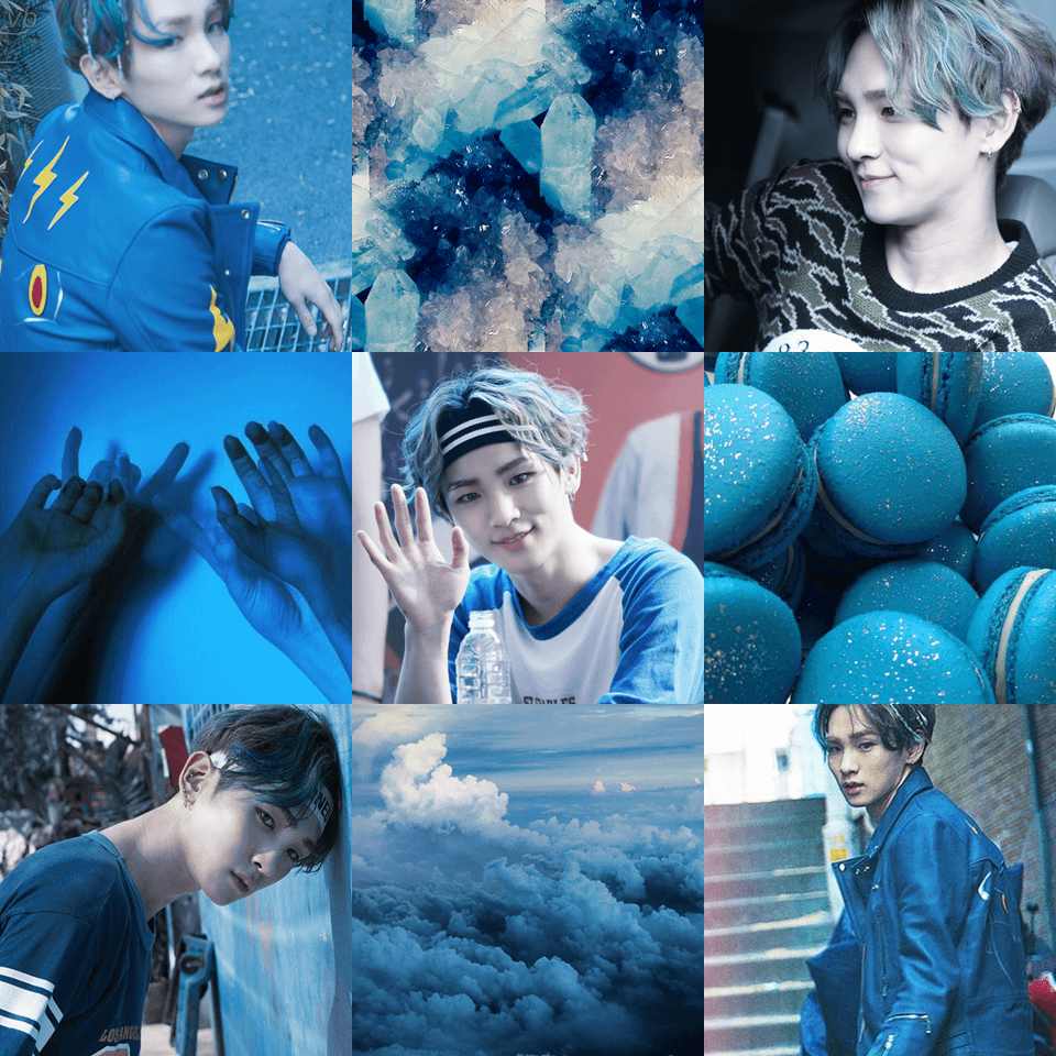 SHINee Key Blue Aesthetic by Victoria Bueno. 《SHINee