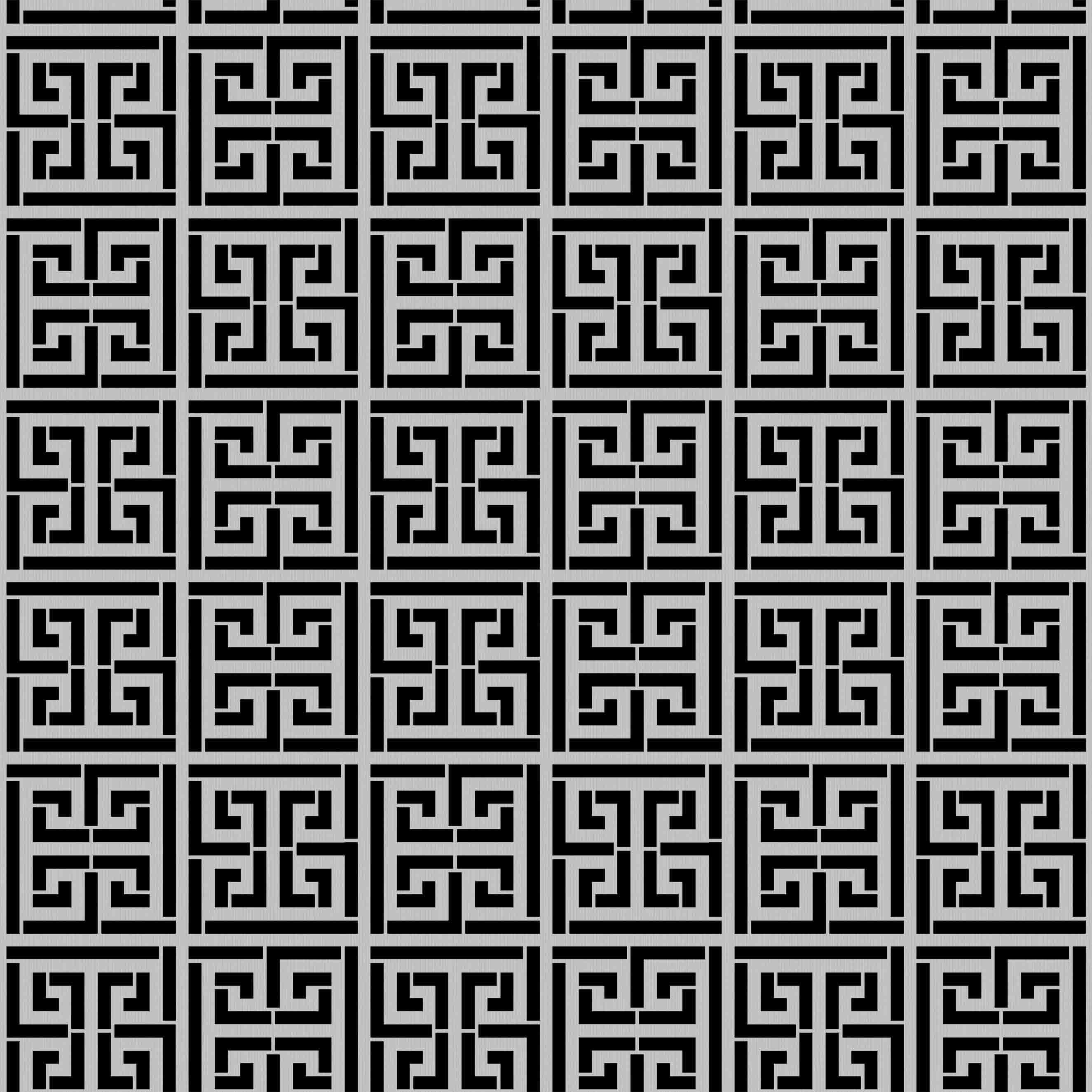 Black and White Greek Key patterned Wallpaper design