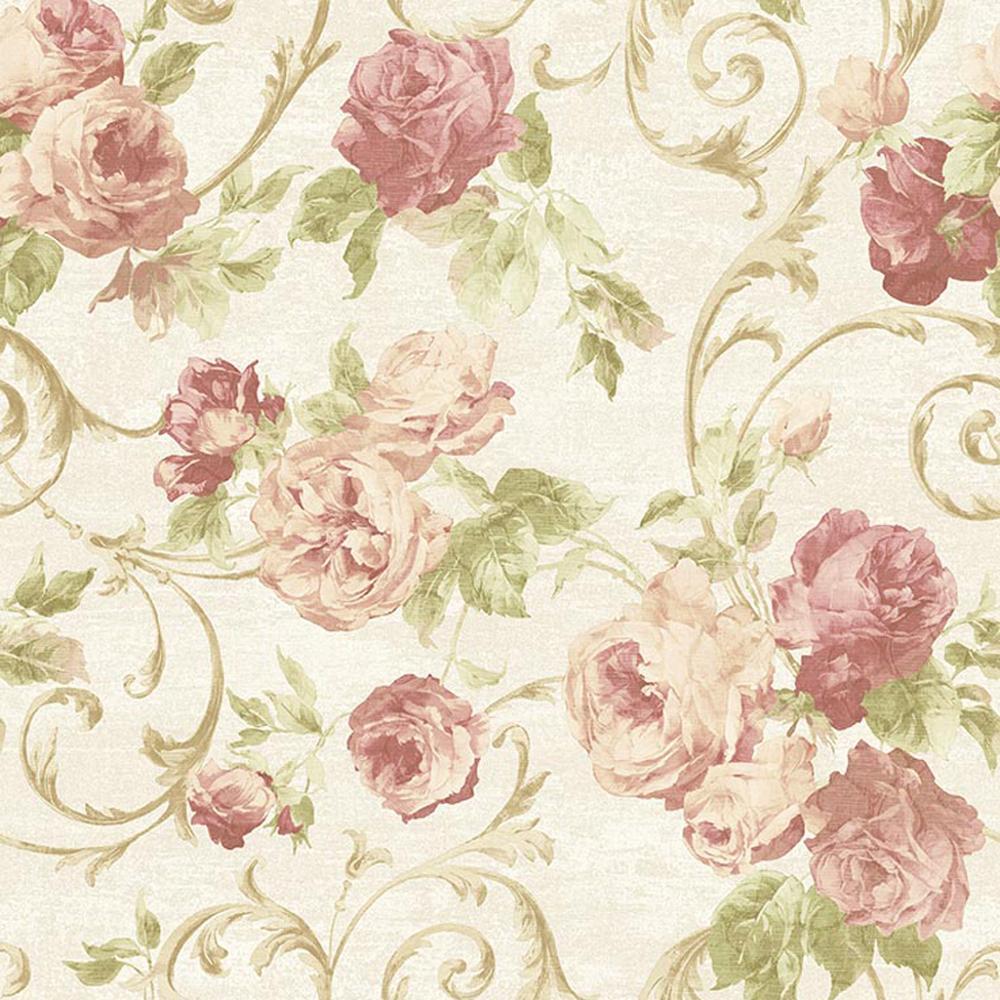 Details about Sirpi Rose Flower Pattern Wallpaper Floral Glitter Motif Italian Heavy Weight