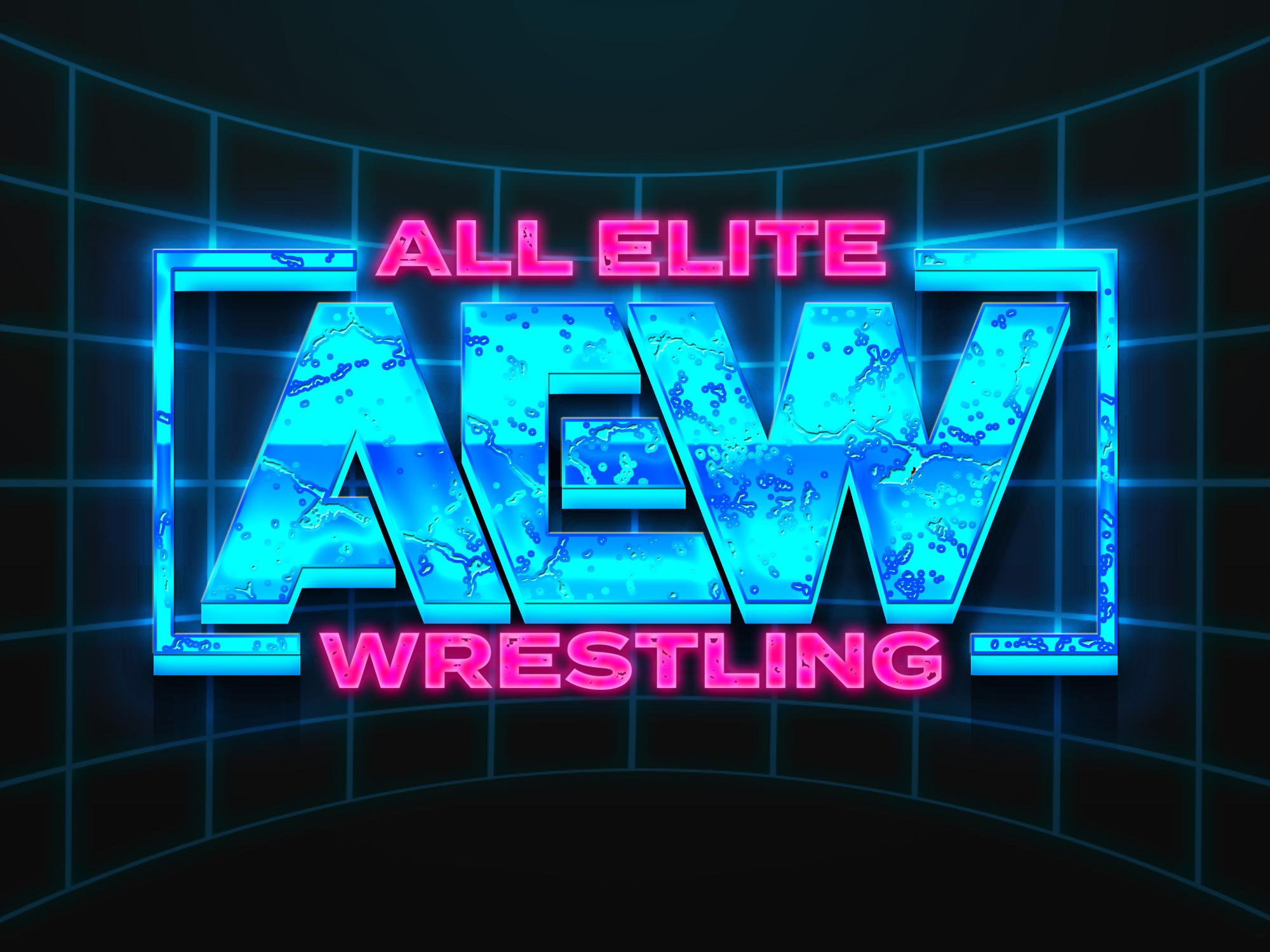 Made This Retro Themed AEW Wallpaper