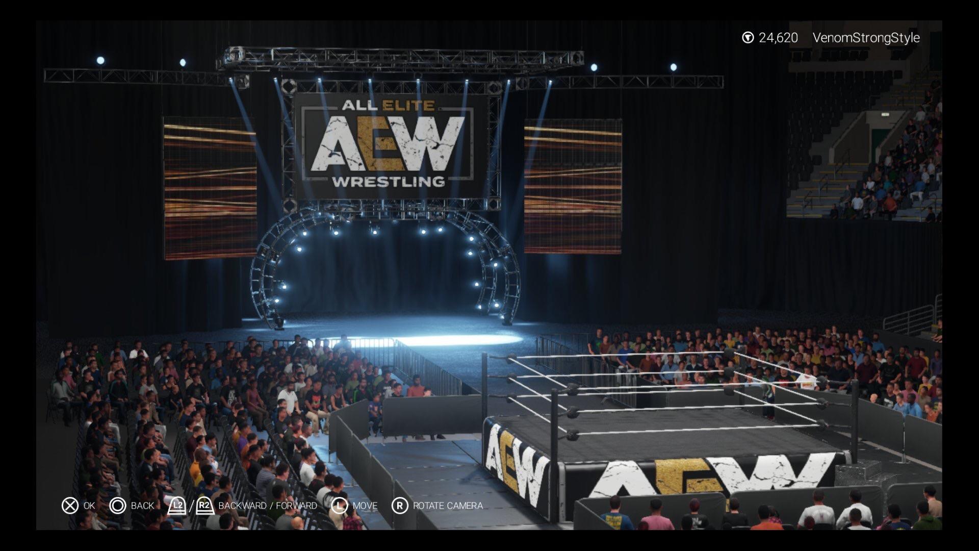 Custom ALL ELITE WRESTLING arena up on PS4 CC now!