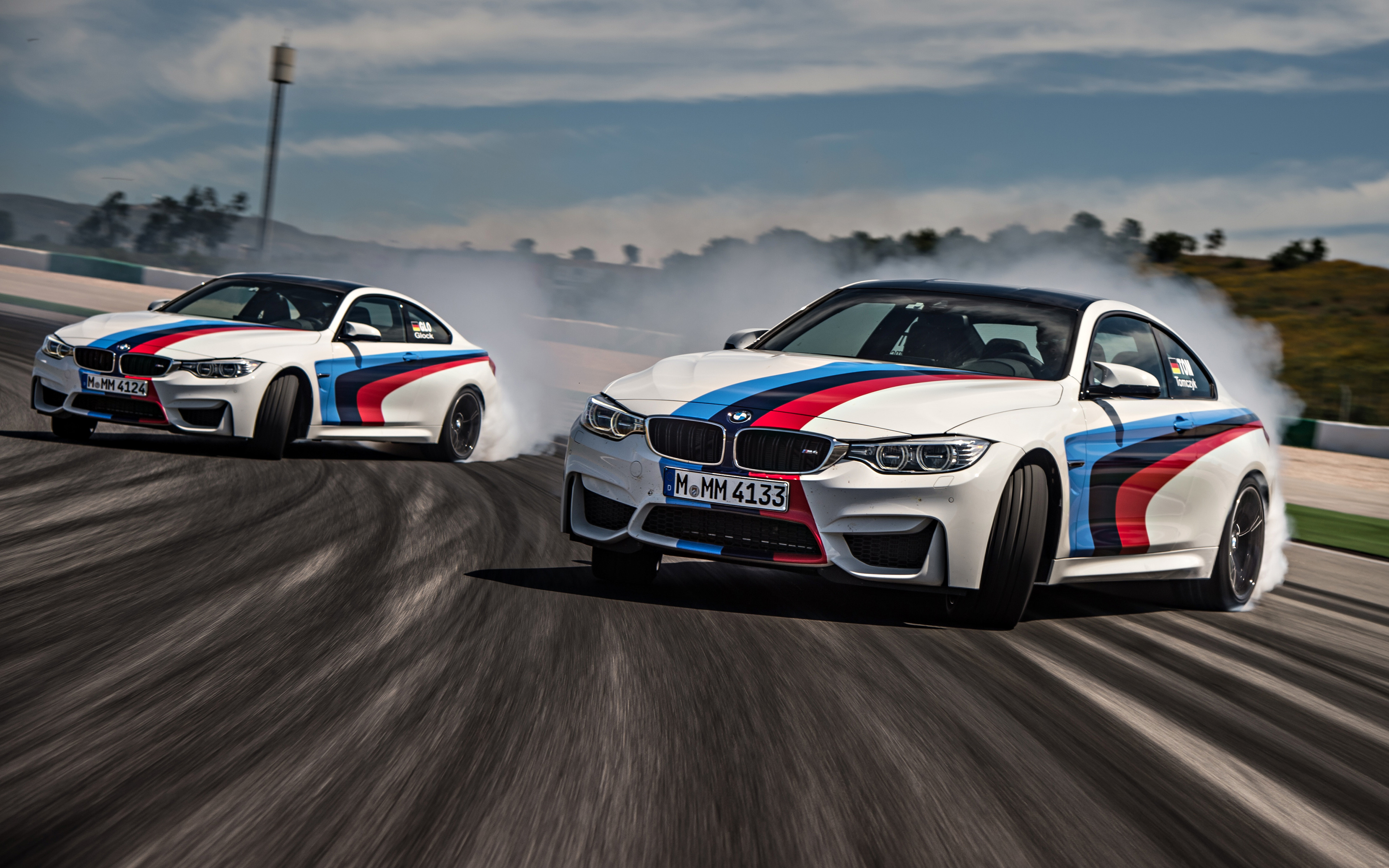 BMW M4, Race Tracks, Drifting, Car, Vehicle, Motion Blur
