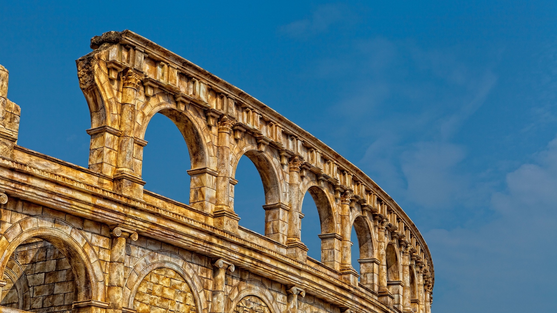 Download wallpaper 1920x1080 colosseum, rome, italy