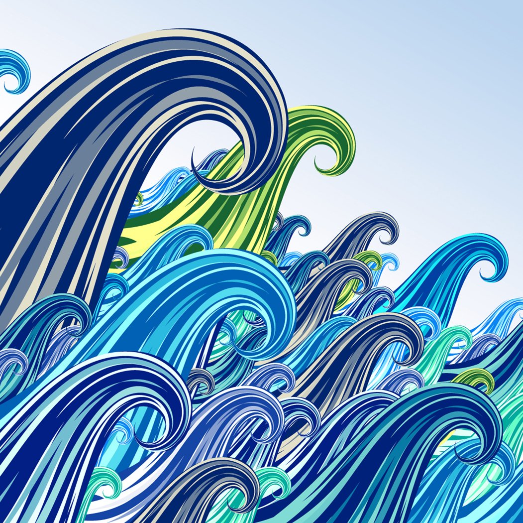 wallpaper and desktop for pc: Abstract Wave Lines Background