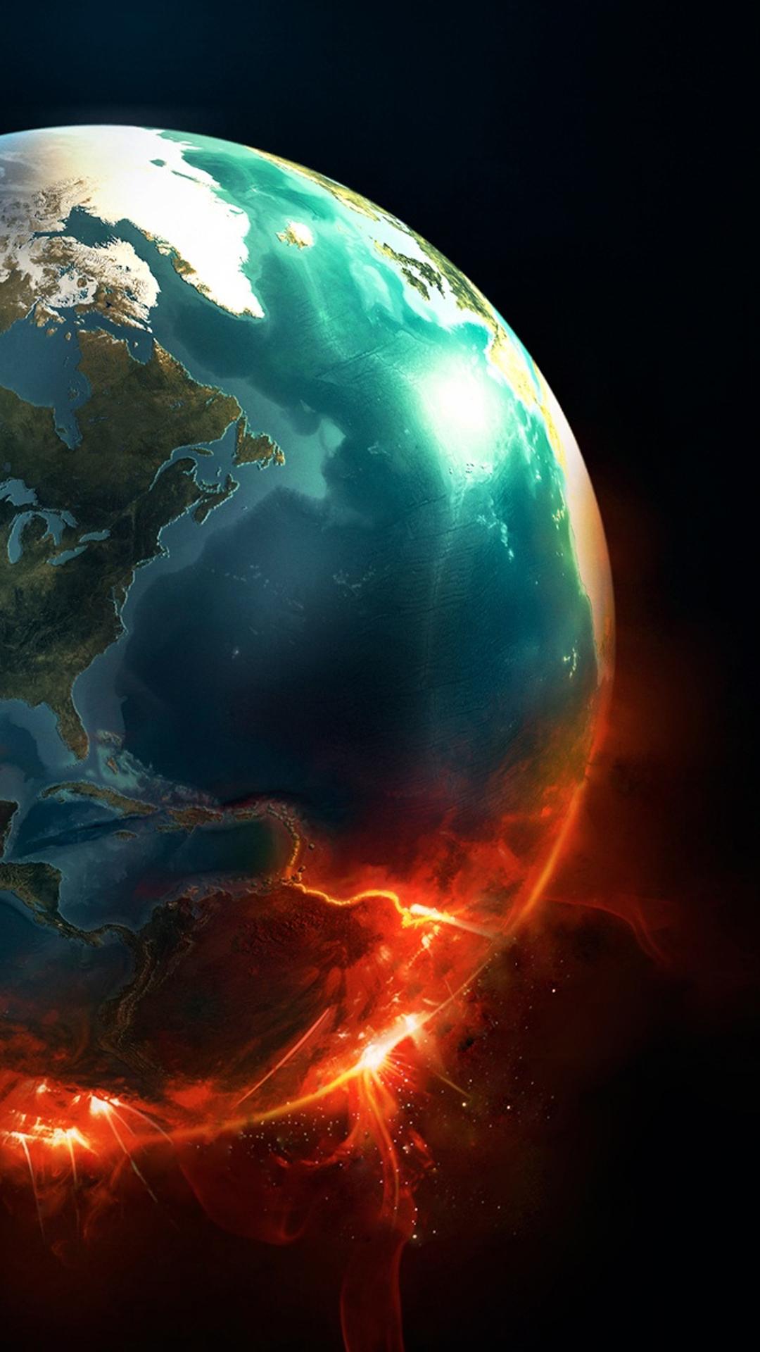 Earth Planet Explosion Android Wallpaper free download
