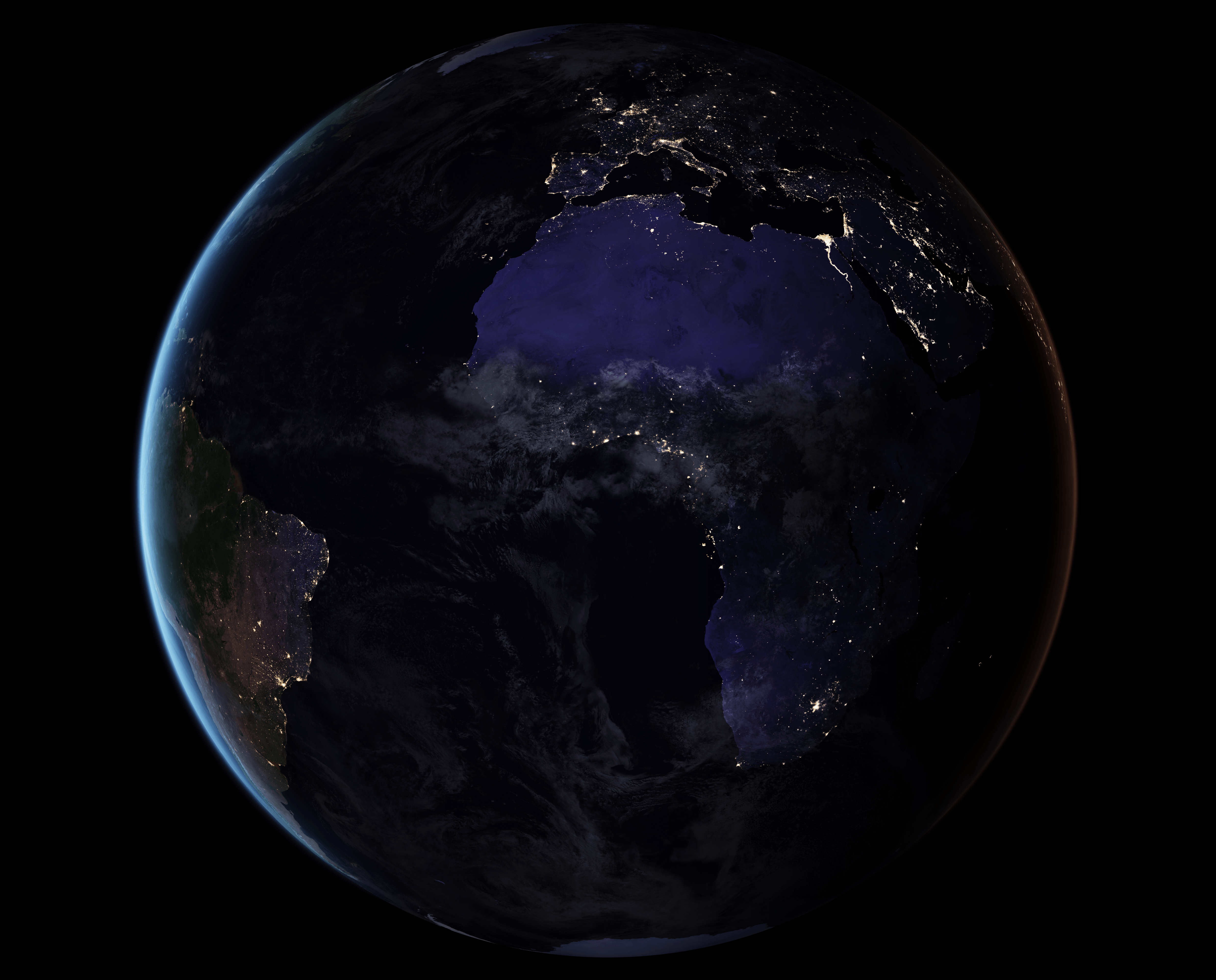 Stunning Earth Night Lights Wallpaper from NASA
