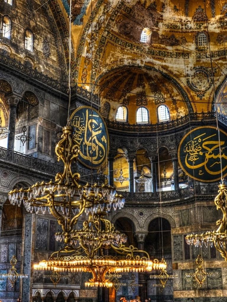 Religious Hagia Sophia (768x1024) Wallpaper