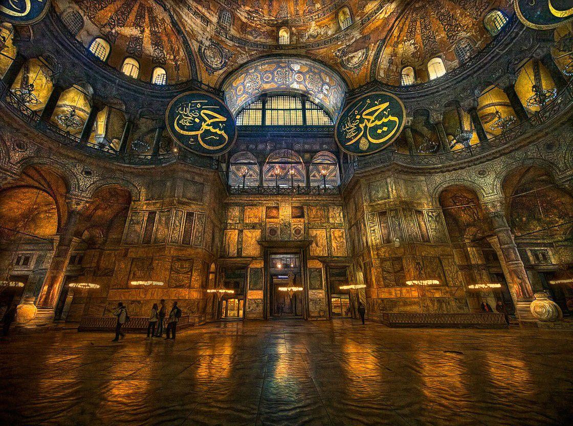 Hagia Sophia Interior in Istanbul Wallpaper. Travel. Hagia