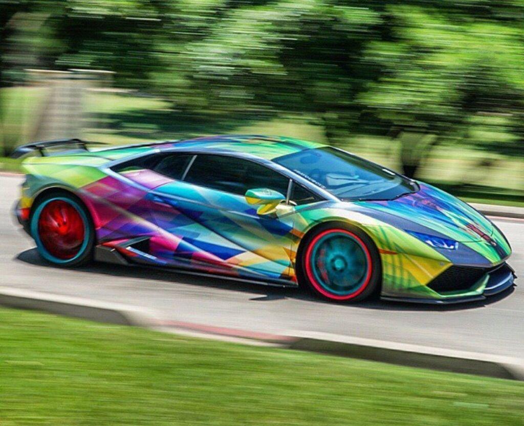 Rainbow Lamborghini. Lamborghini. Super cars, Lamborghini