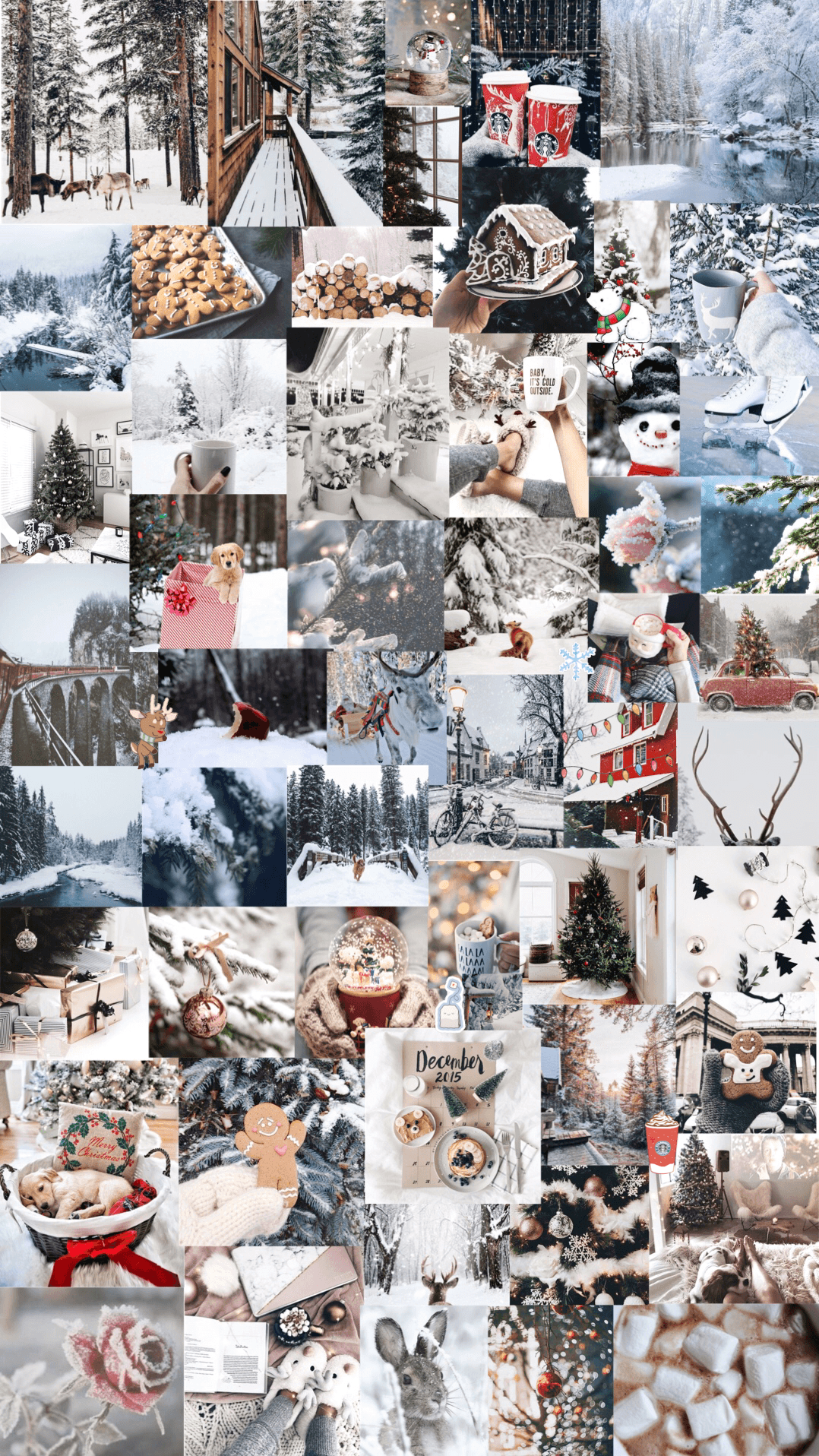Christmas Collage Wallpapers Wallpaper Cave