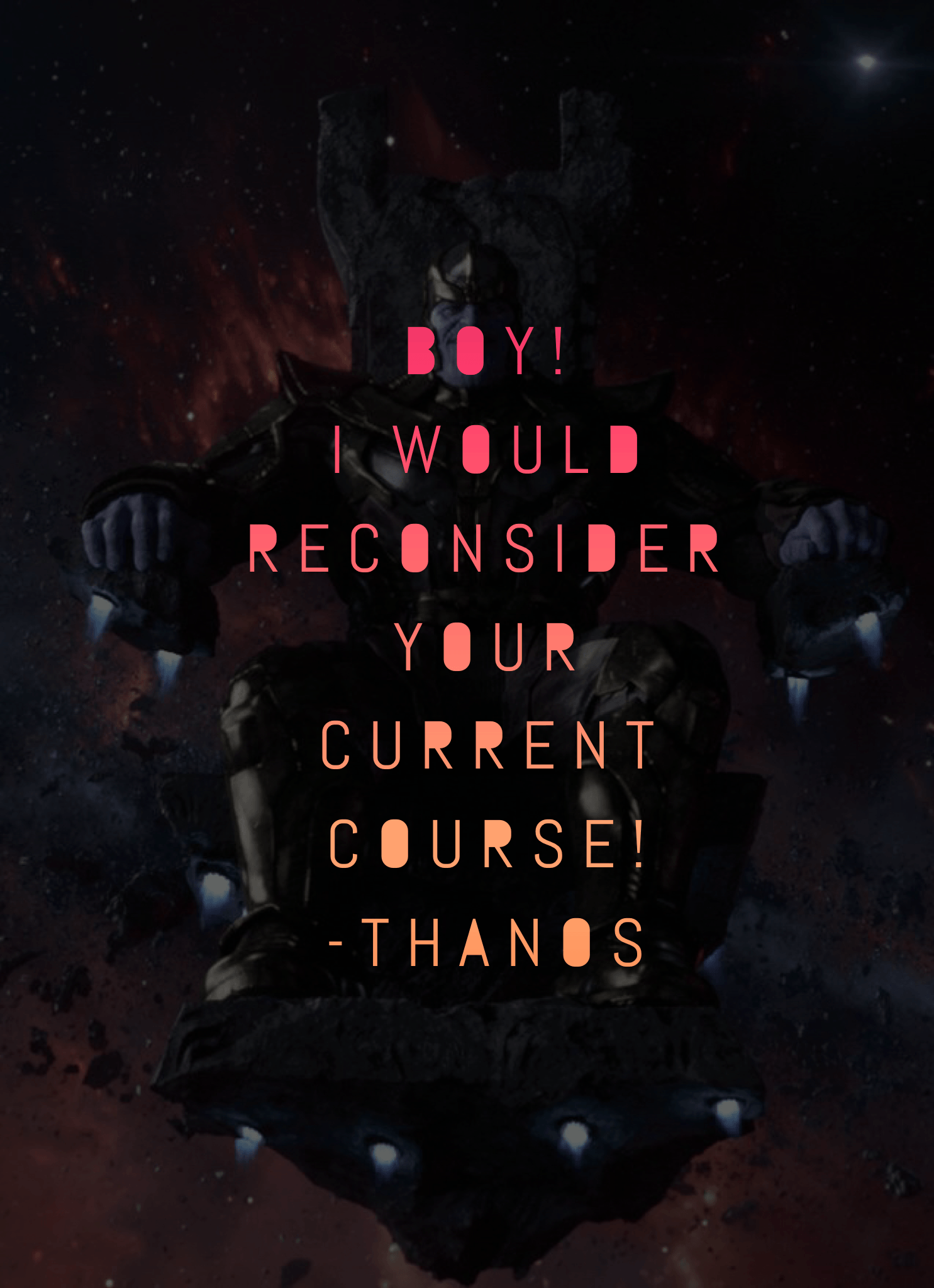 dc character quote • thanos // gotg