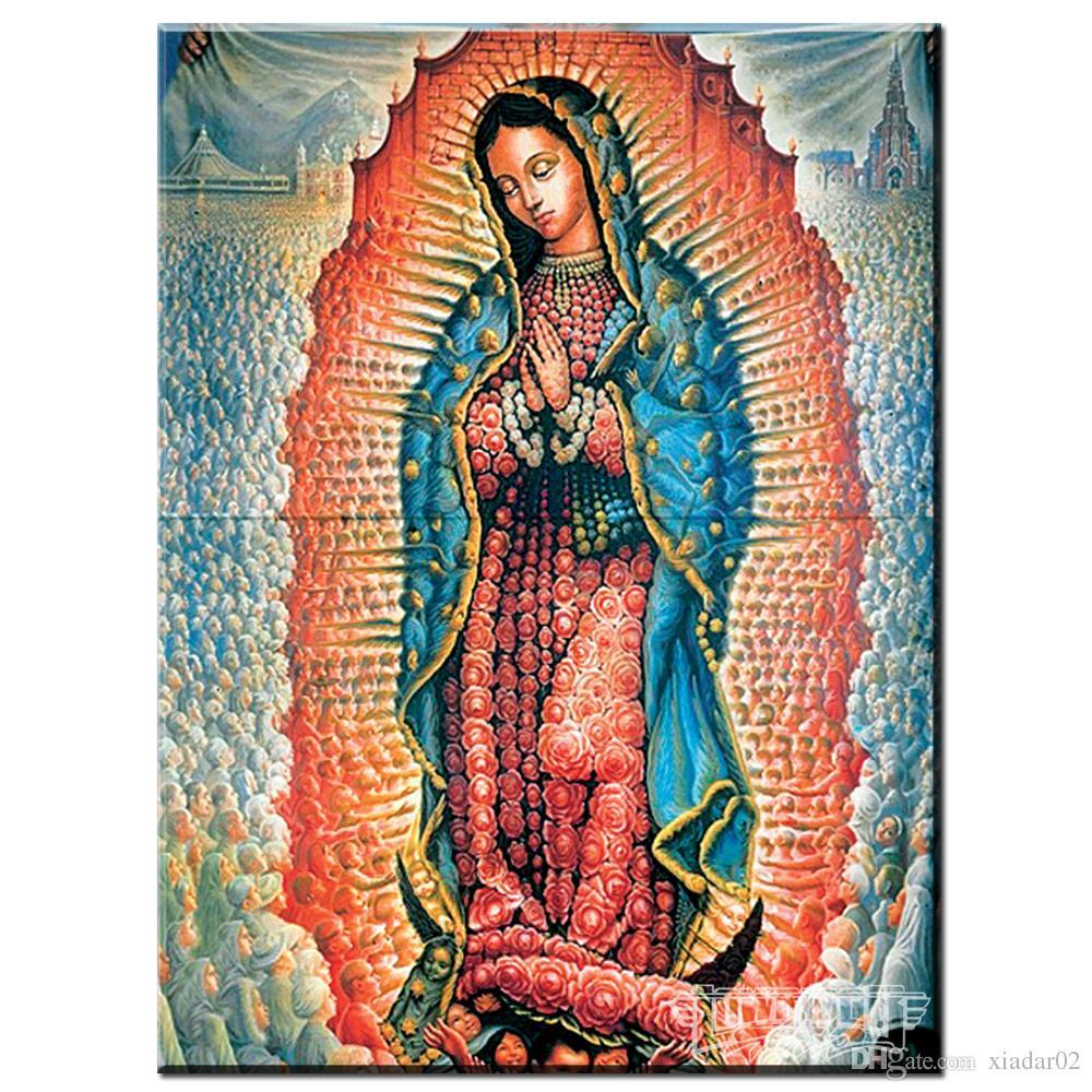 ZZ1145 Lady Guadalupe By Mexico Artist Octavio Ocampo Art Print On Canvas For Wall Picture Decoration Oil Painting Canvas Prints