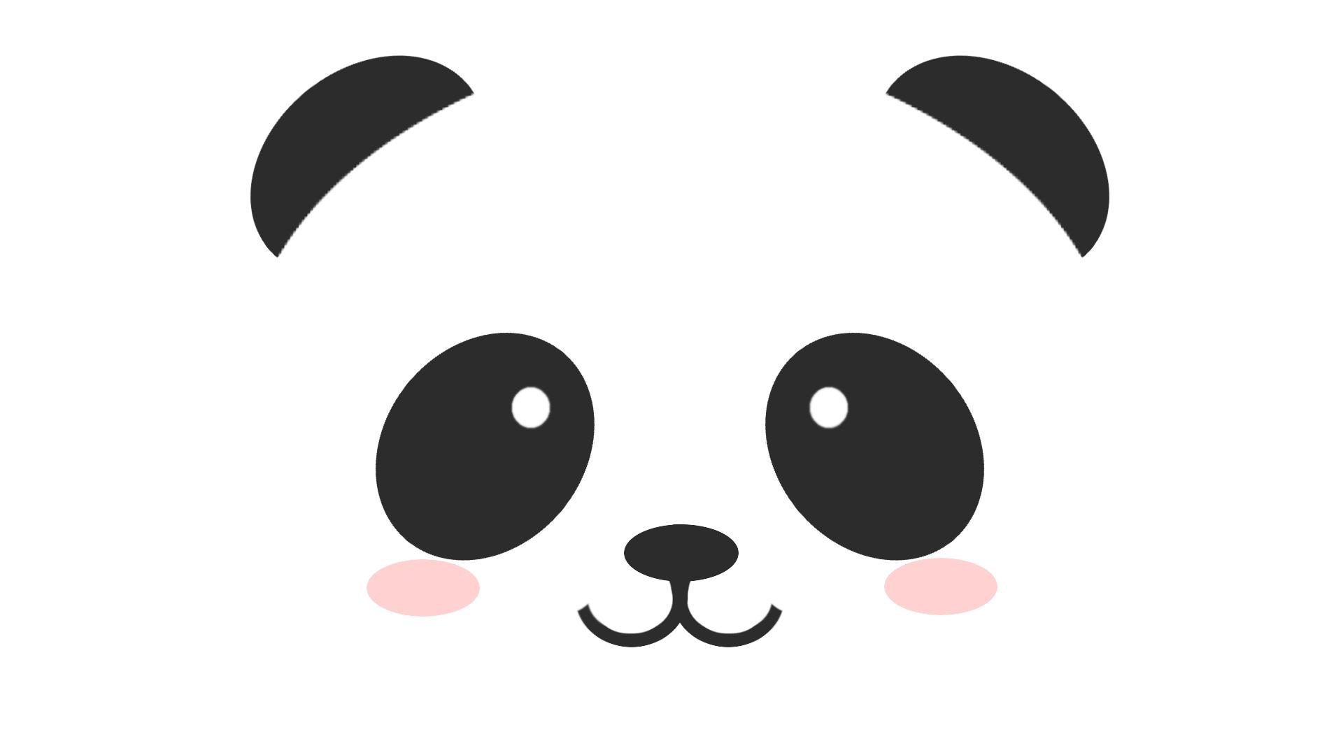 Cute Cartoon Panda Face