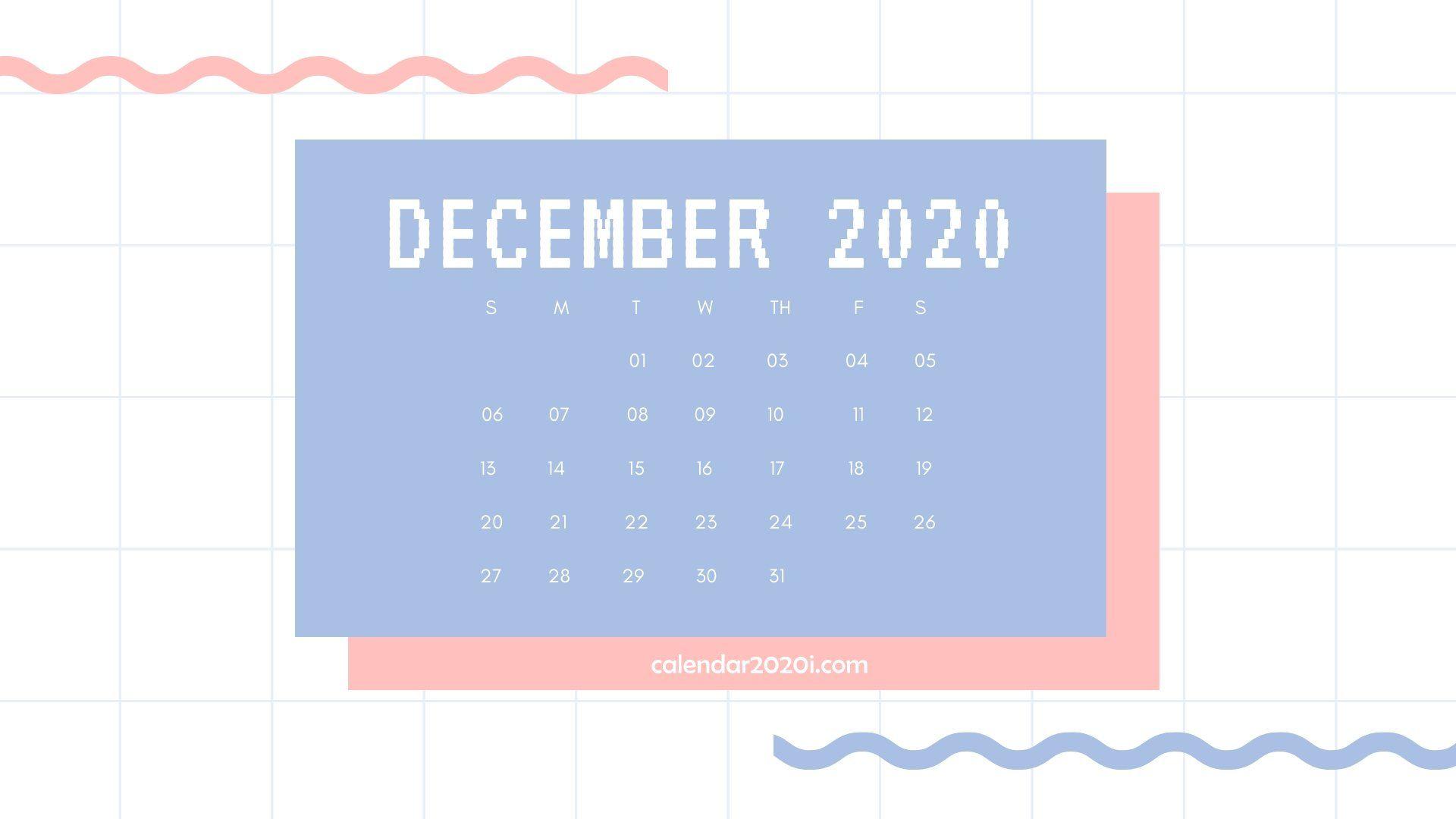 December 2020 Calendar Desktop Wallpaper Calendars
