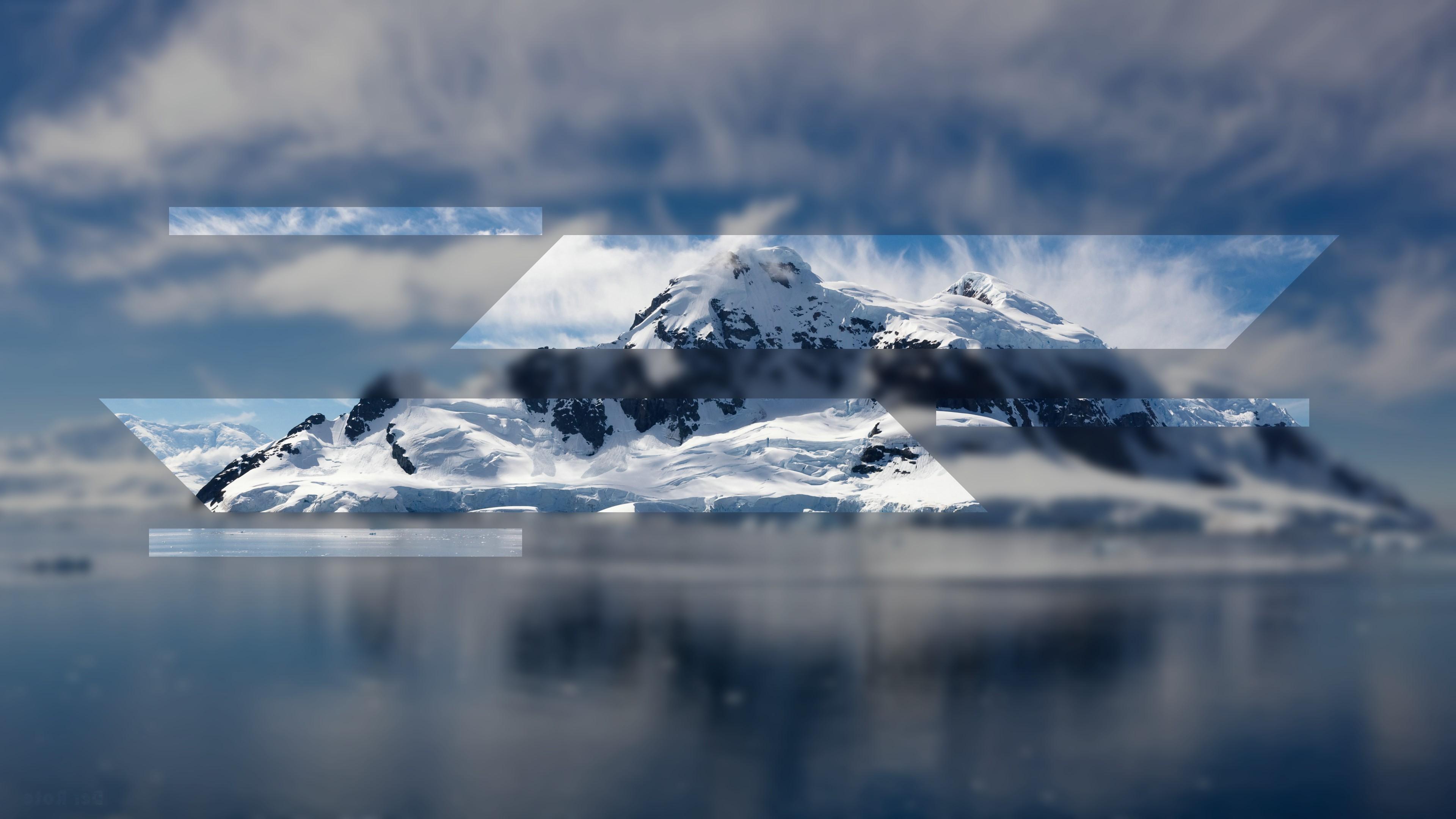 3840x2160 landscape ice mountain icsberg wallpaper