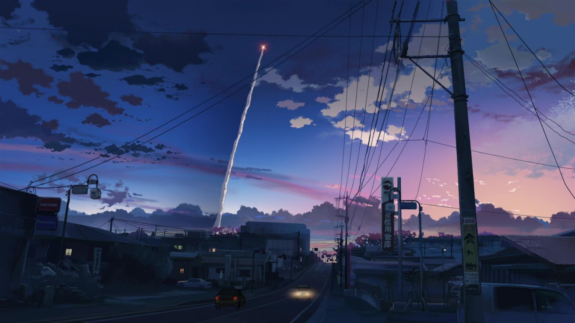 theme anime: Anime City Background HD