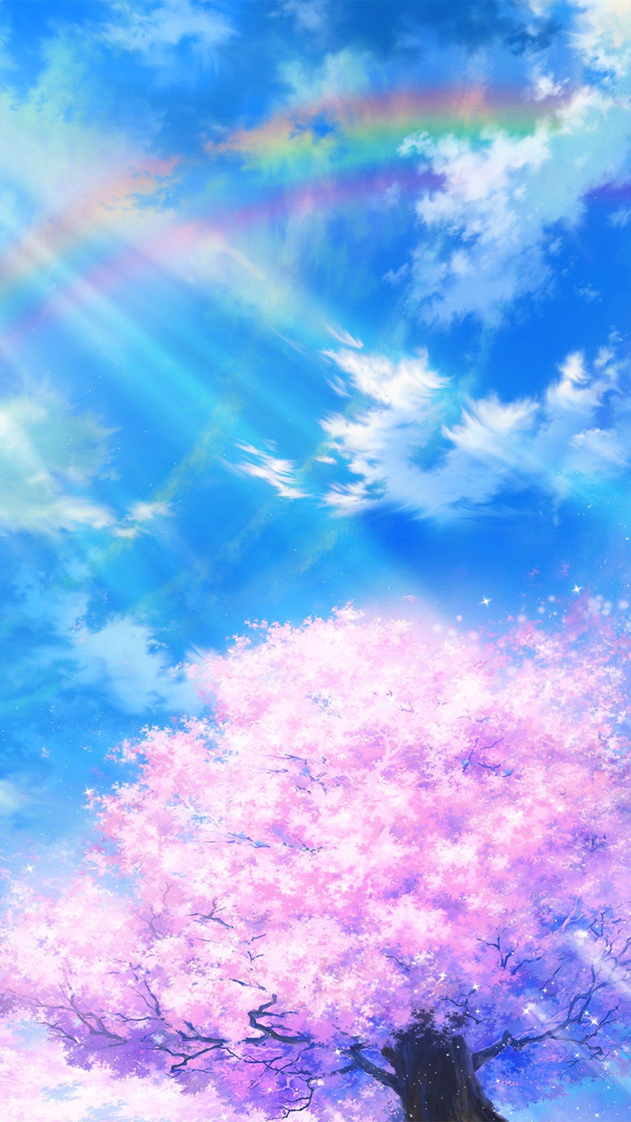iPhone wallpaper. anime sky cloud