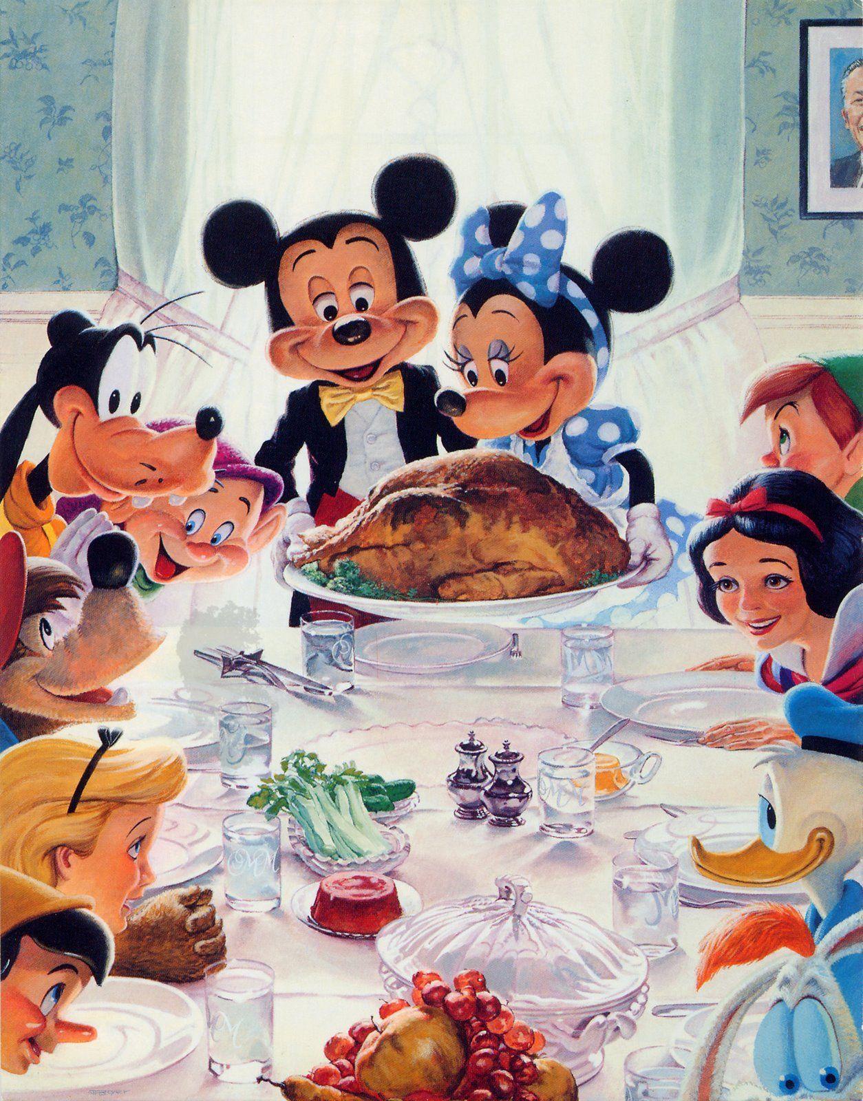 Disney Weirdness: Happy Thanksgiving!. Disney thanksgiving, Norman rockwell thanksgiving, Disney art