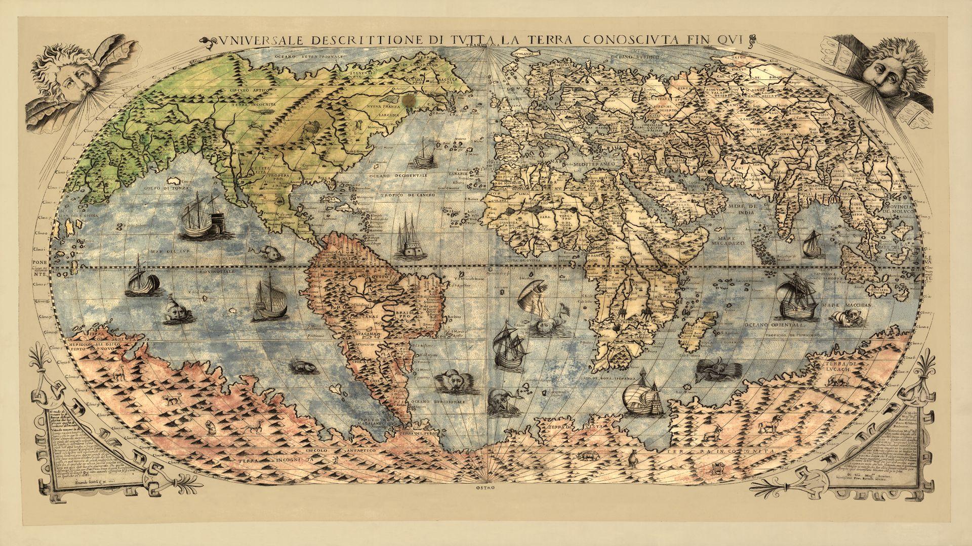 vintage world map desktop wallpaper