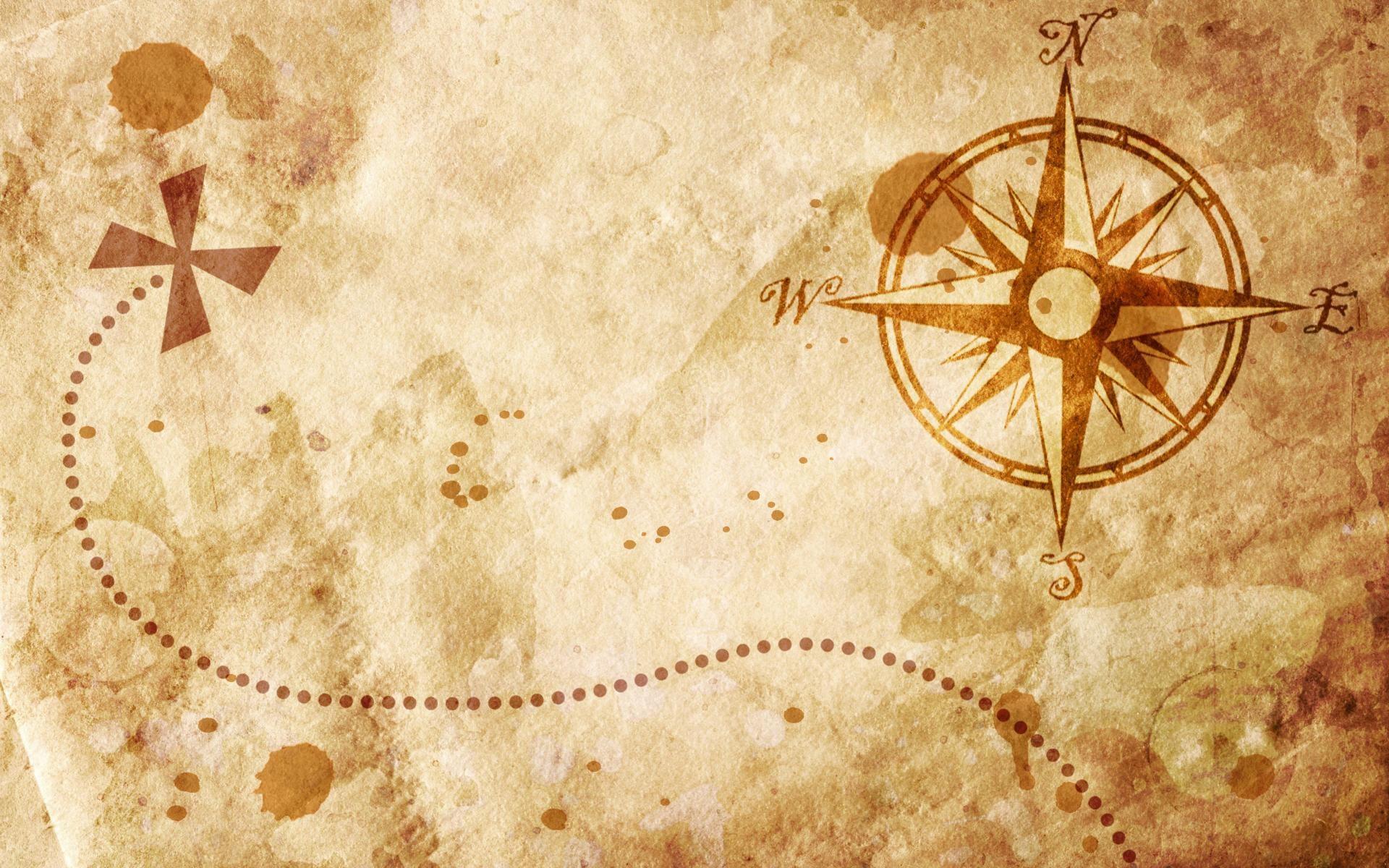 Old Map With A Compass On It Wallpaper HD HD Wallpaper