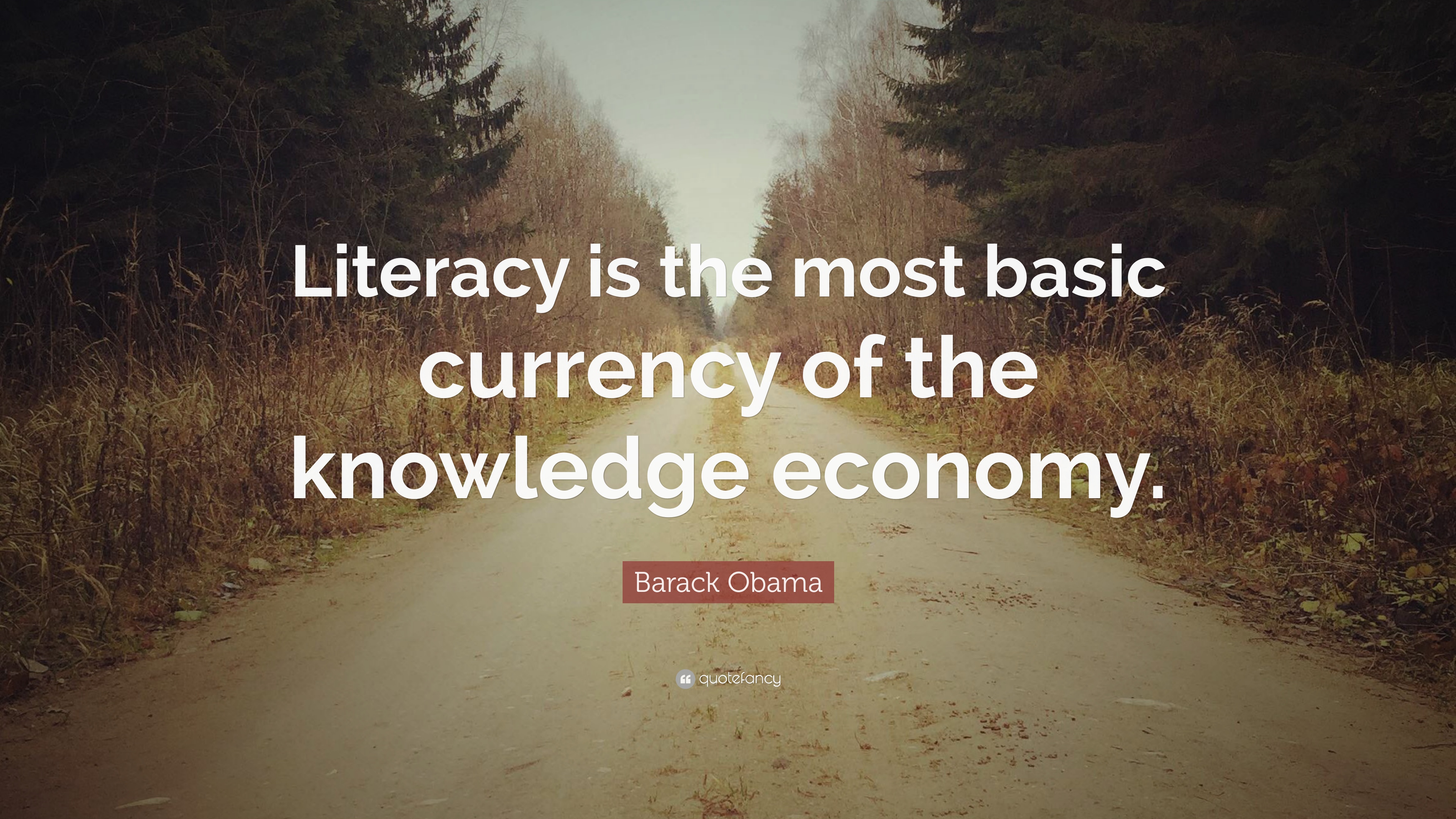 Barack Obama Quote: “Literacy is the most basic currency