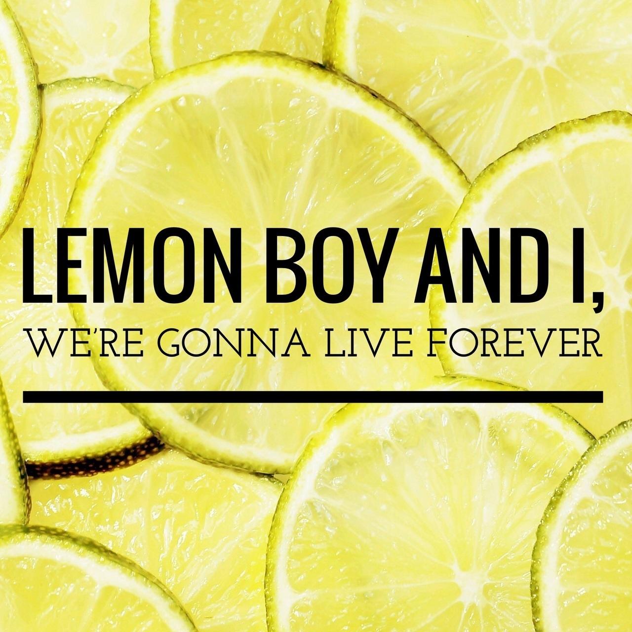 Lemon boy and I, we're gonna live forever Cavetown