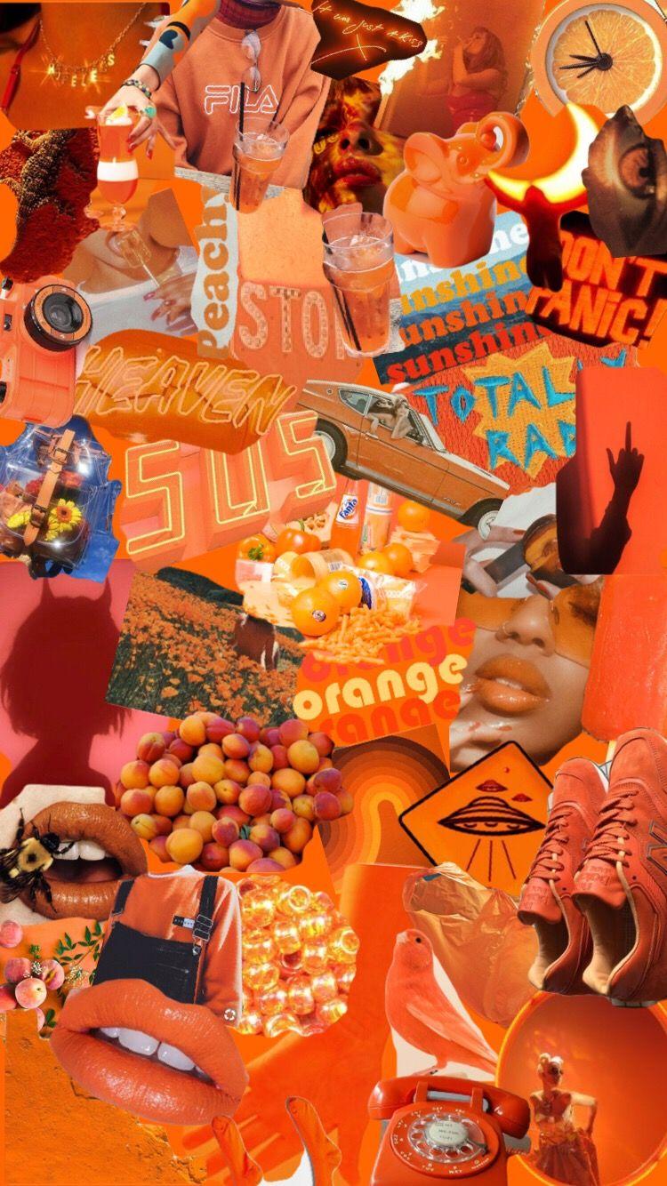 Tangerine ☣️ ideas. orange aesthetic, aesthetic iphone wallpaper, aesthetic pastel wallpaper