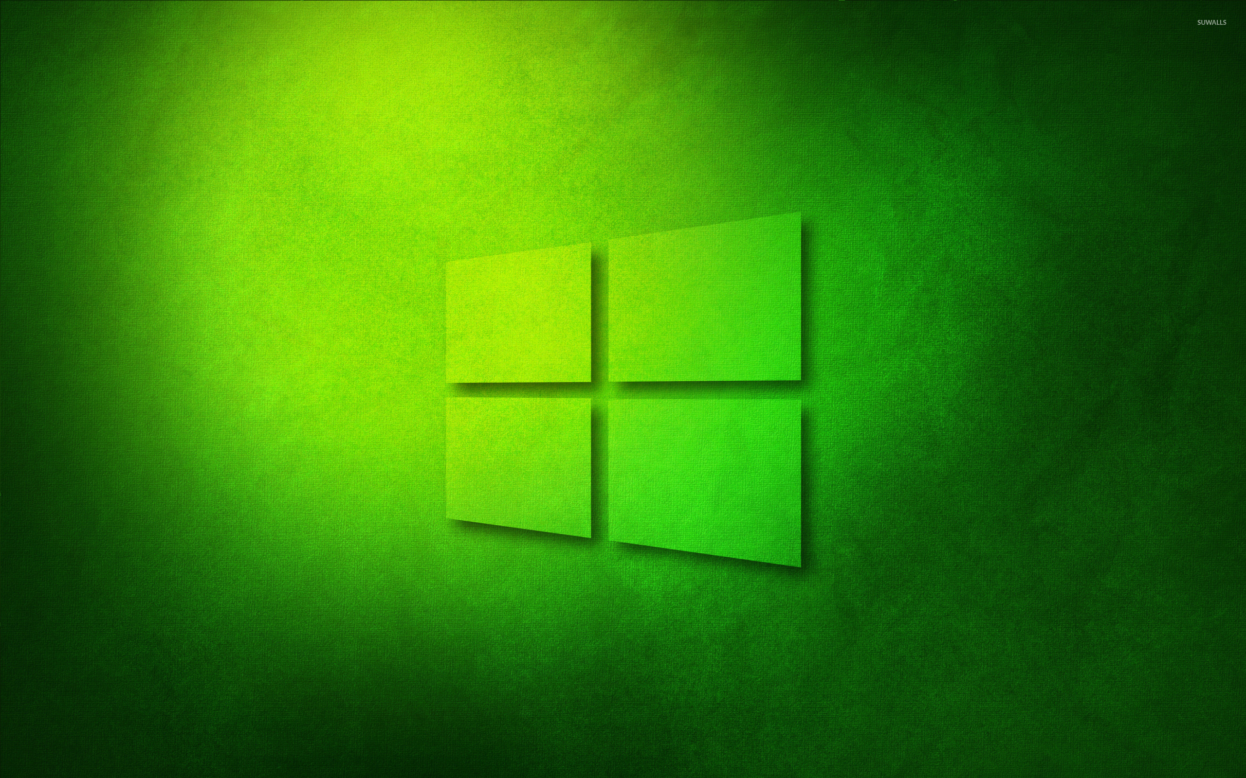 Windows 10 transparent logo on green paper wallpaper wallpaper