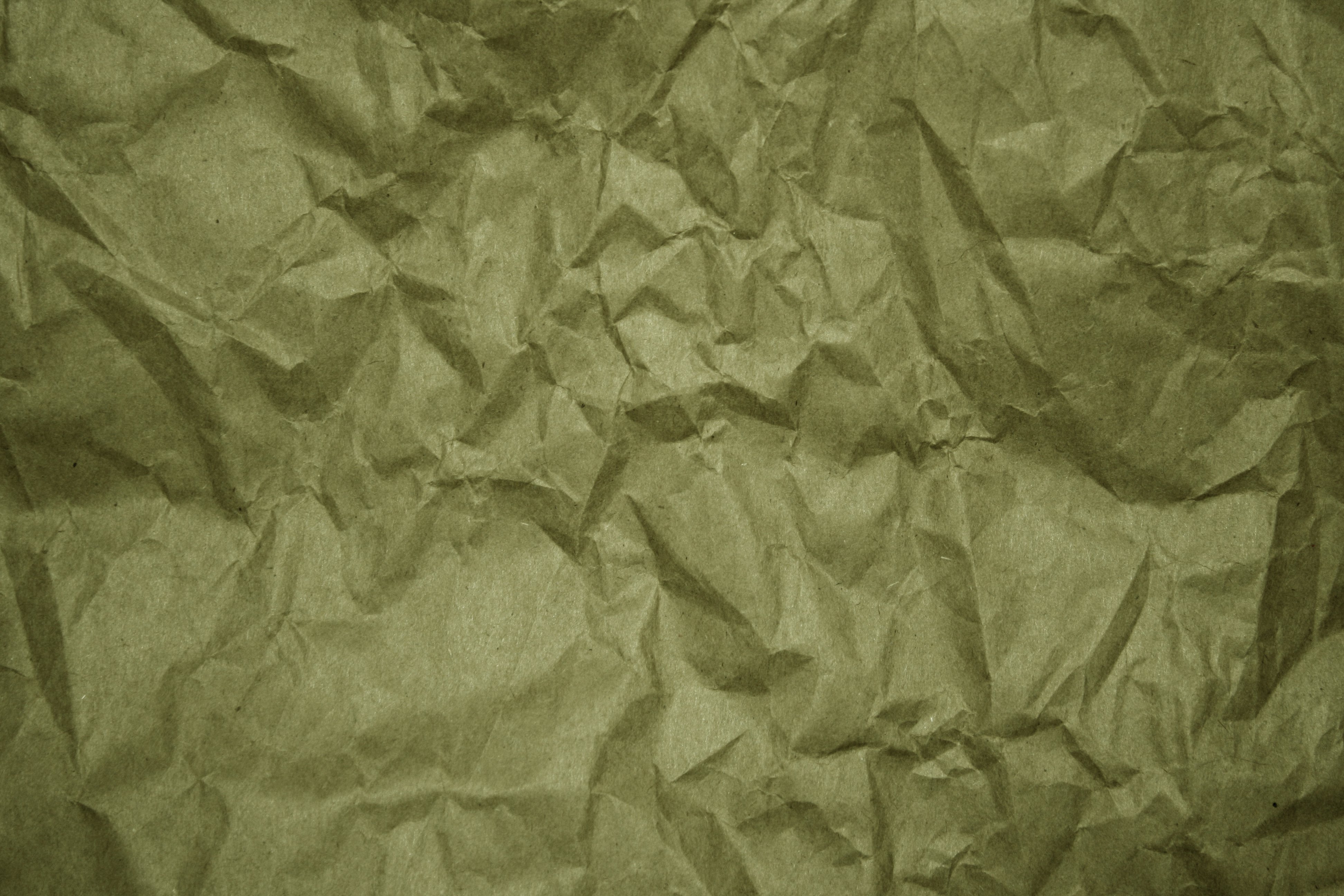 Crumpled olive green