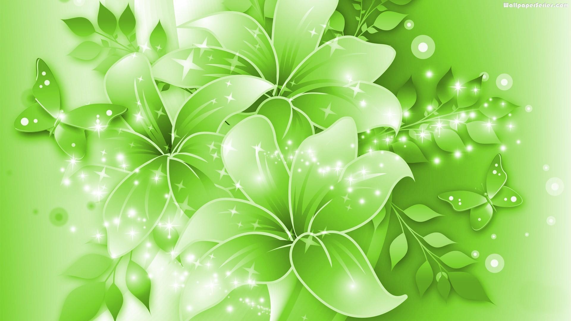 Green Flower Background