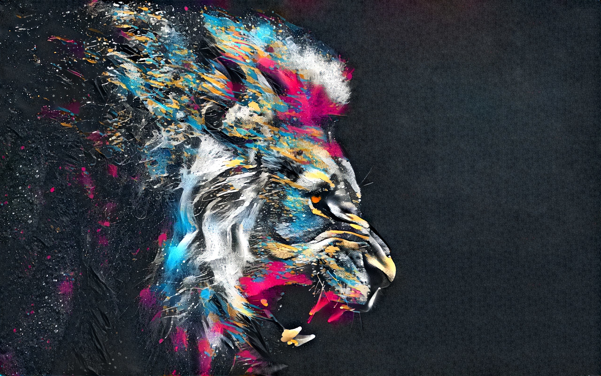 Lion Art Wallpapers - Wallpaper Cave