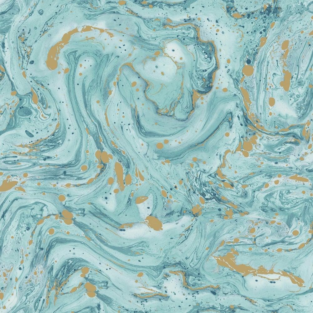 Holden Decor Azurite Abstract Art Pattern Wallpaper Paint Oil Swirl Metallic 90120