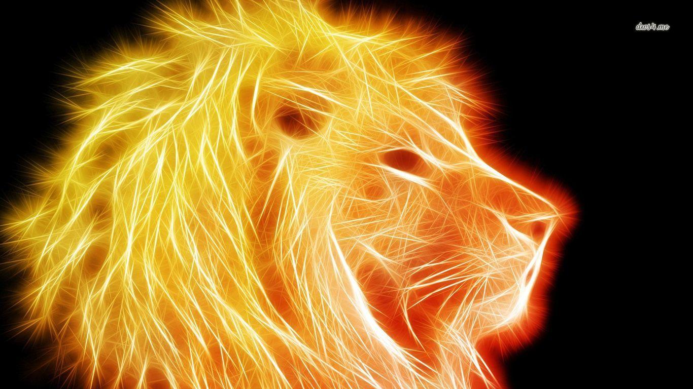Glowing Golden Lion Wallpaper Lion Art, Download