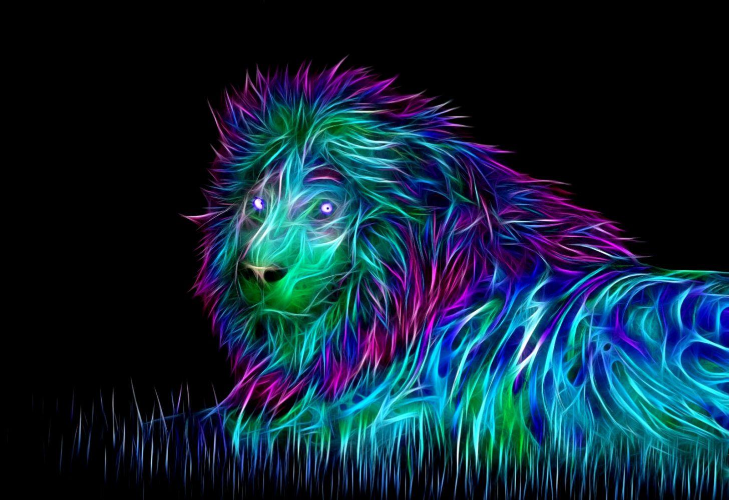 3D Lion Art HD Wallpaper
