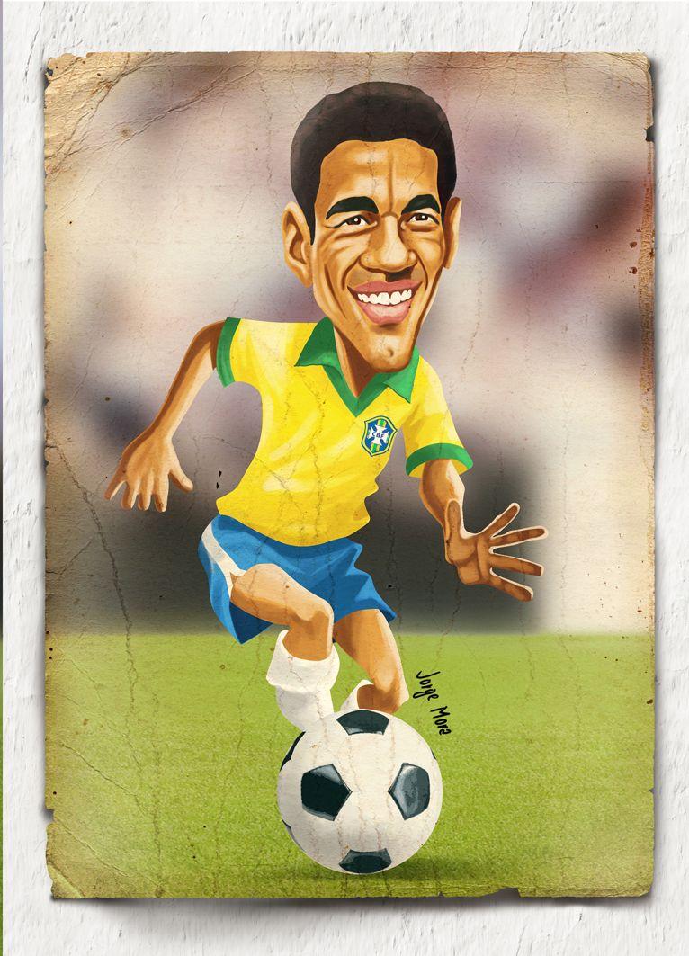Garrincha. famous caricatures. Jogadores de futebol