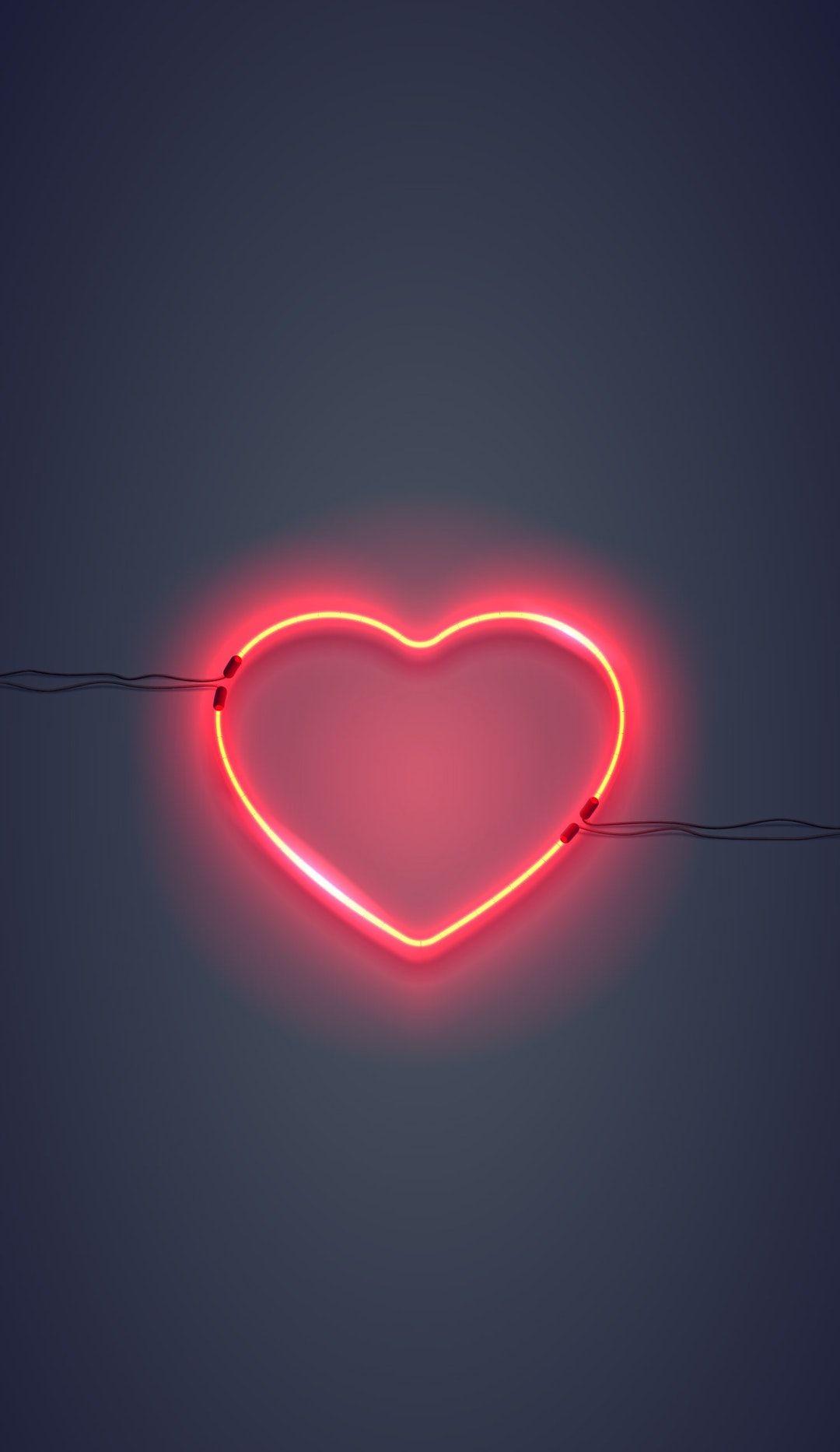 Download this free HD photo of heart, light, neon and red