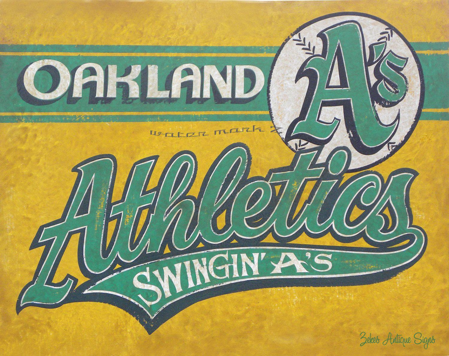Oakland Athletics Baseball Print #letsgooakland