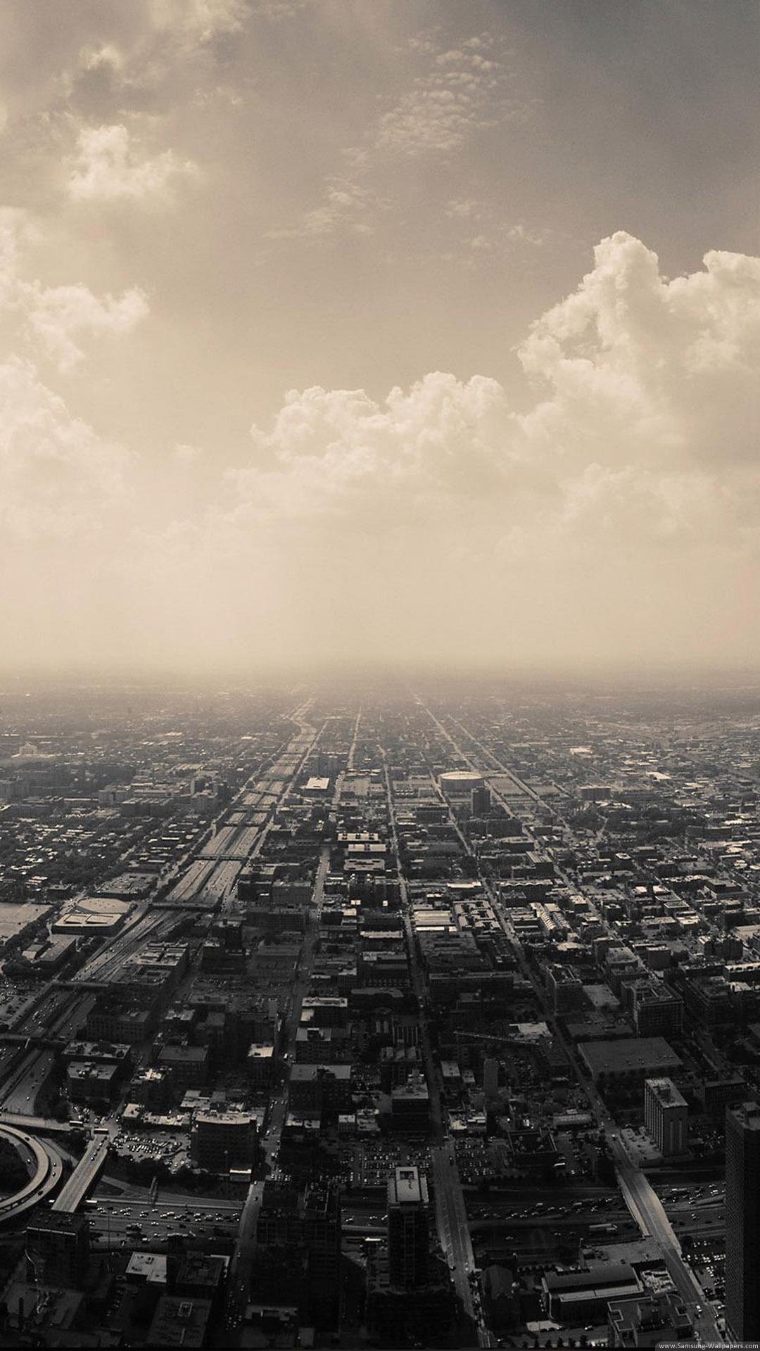 Gloomy City Skyline iPhone 6 Plus HD Wallpaper HD