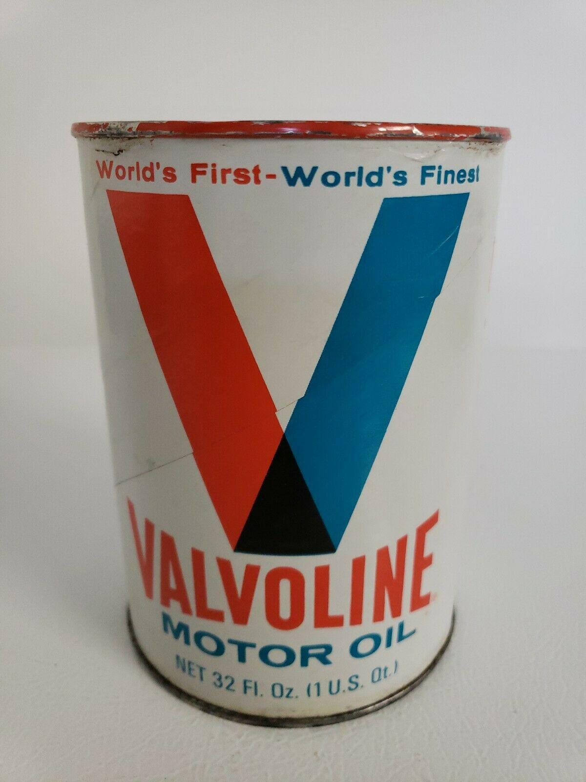 Vintage 1 Quart Valvoline Motor Oil Can Empty