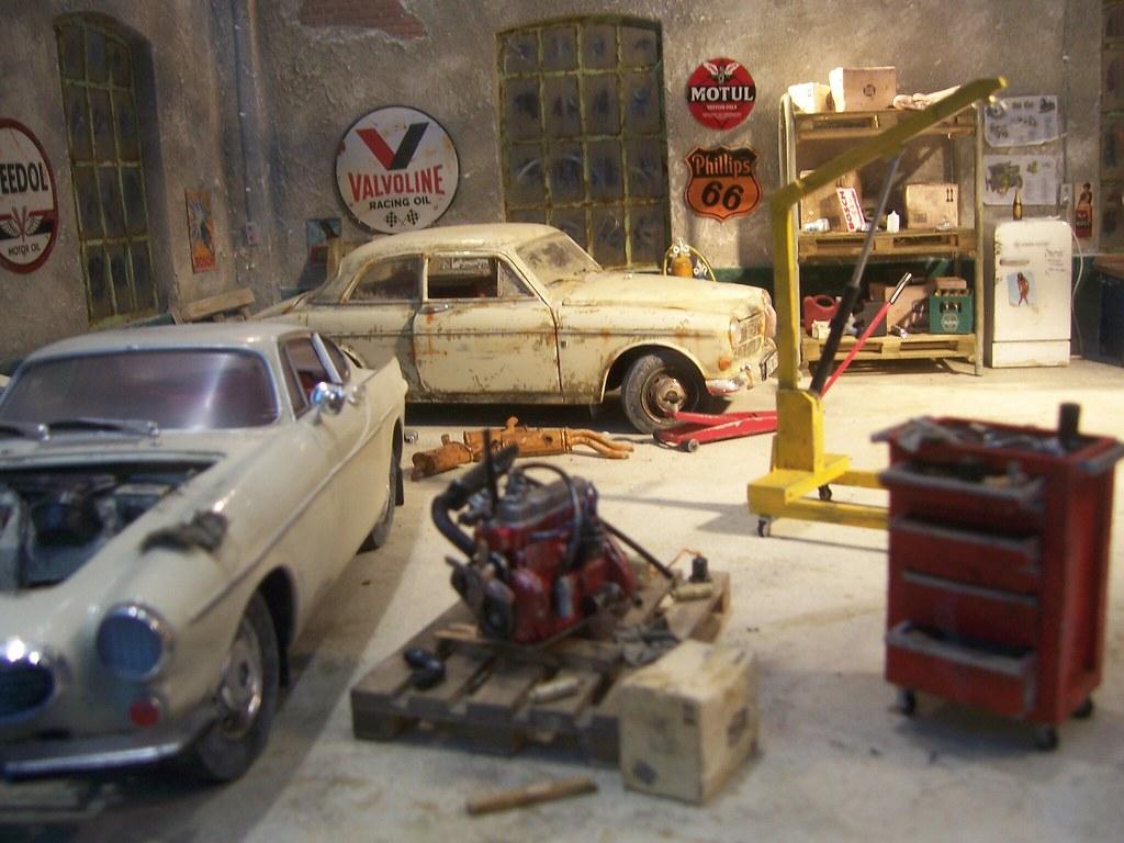 Volvo Workshop. In the shop window of Munich's Obletter Toy