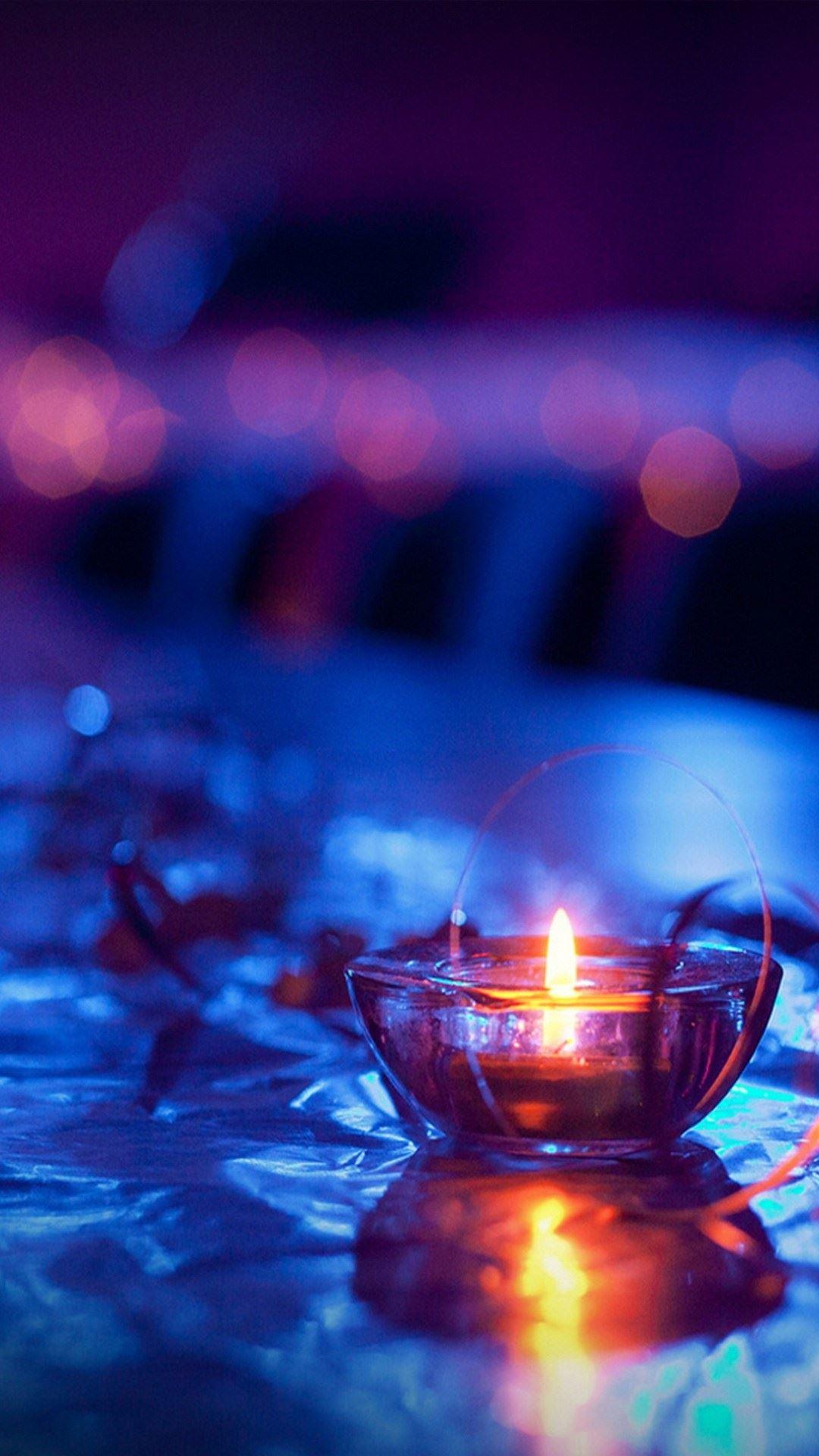 Macro Lit Candle Android Wallpaper Light Wallpaper