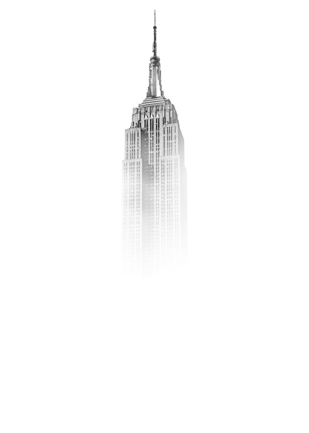 Misty empire state building. HD photo