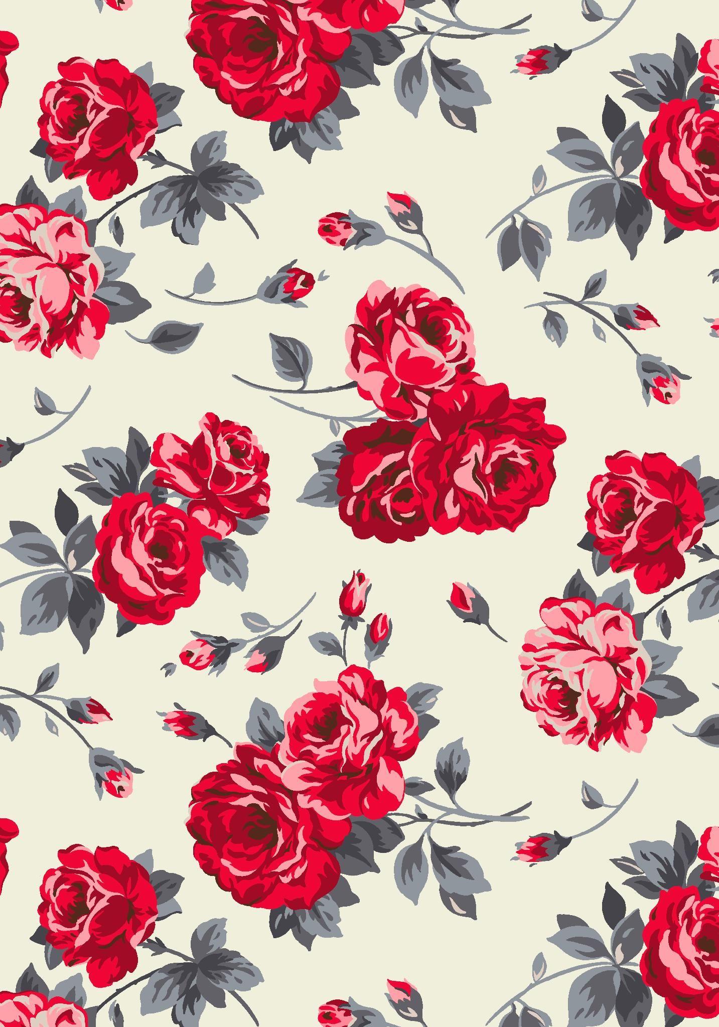 Festive Florals. Ladies inspiration. Pattern wallpaper