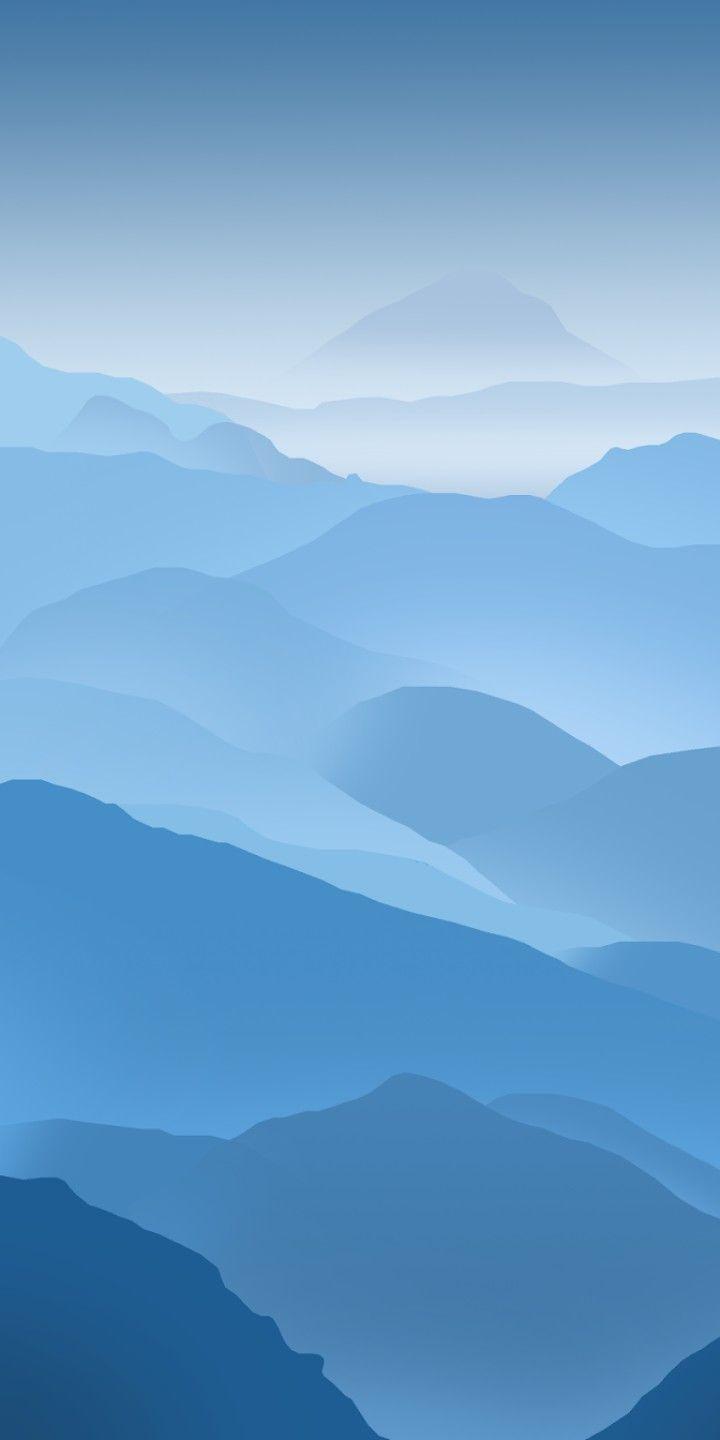 Farther away. the blue becomes grey. Minimal wallpaper