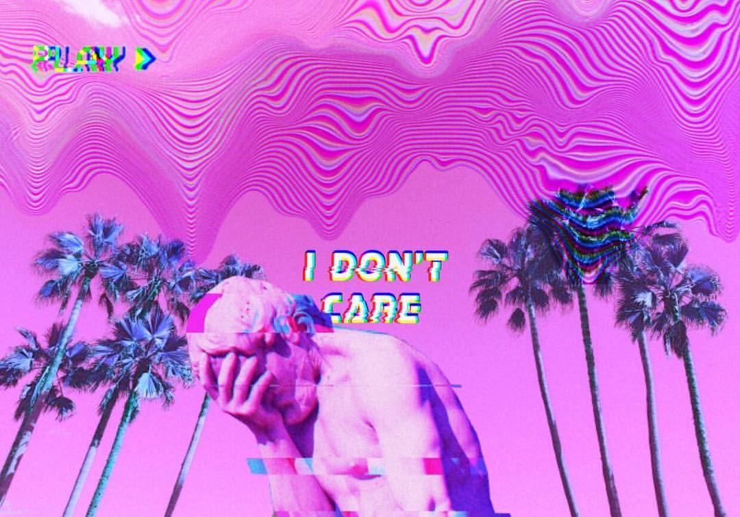 Clearly. IDC. vaporwave aesthetic. Pink aesthetic #art