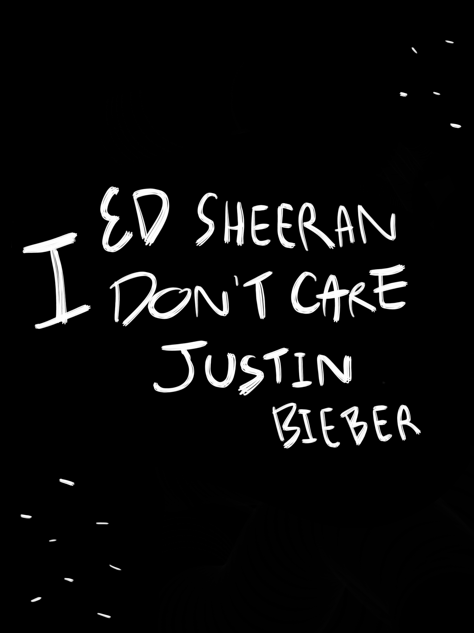 Wallpaper Ed Sheeran Justin Bieber I don't care idc. music