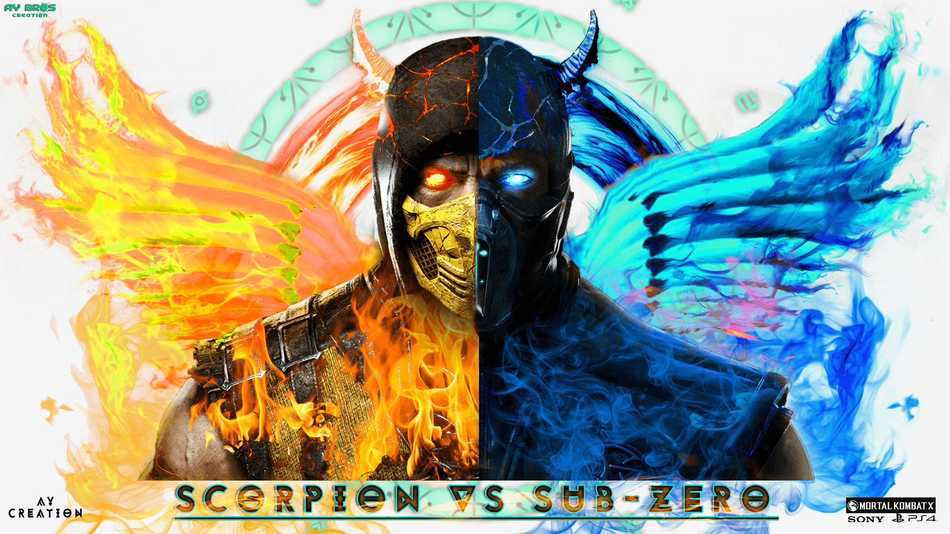 Mortal Kombat XL ( Scorpion Vs Sub Zero )_PSD By Aman150611