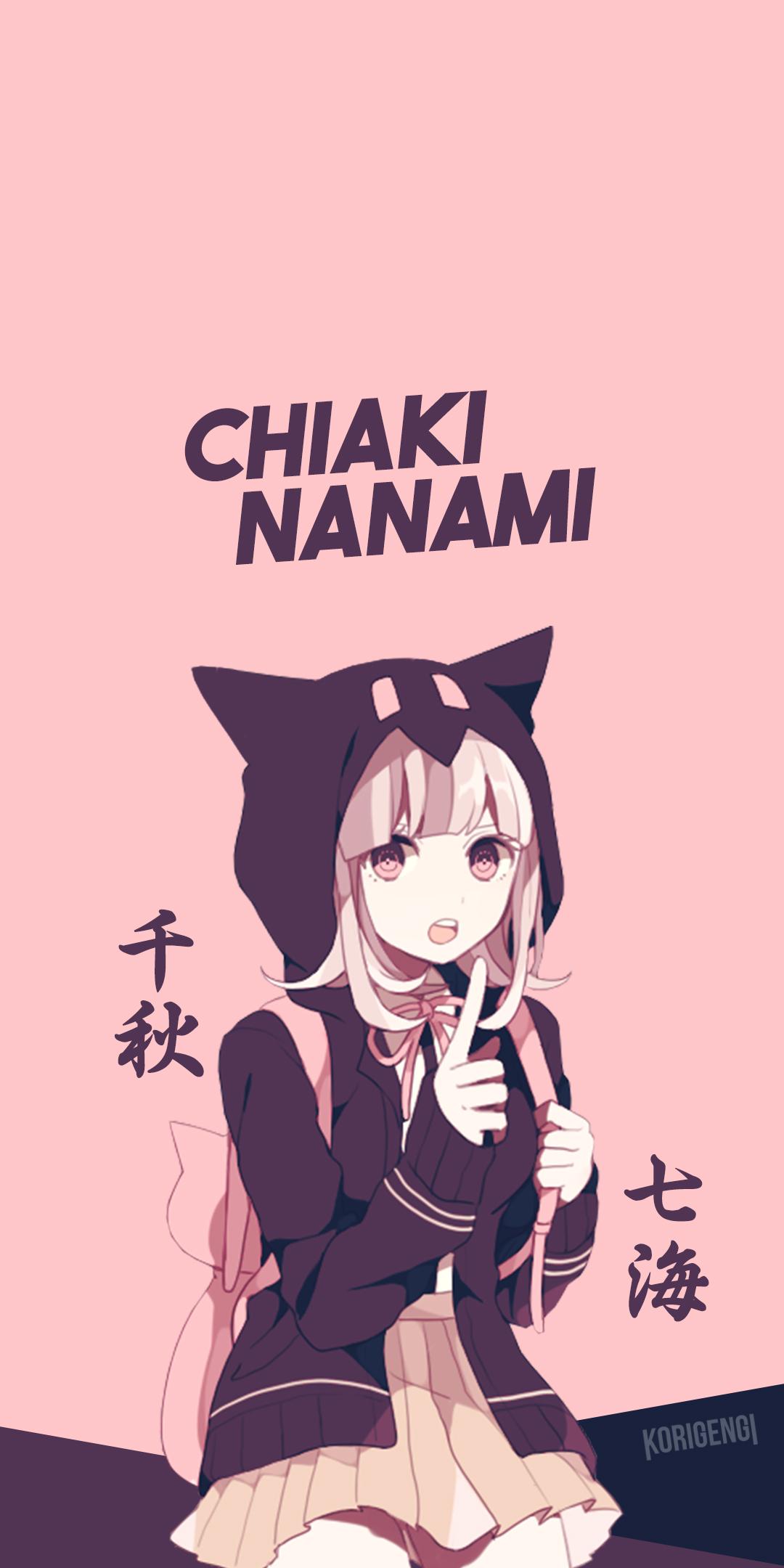 Chiaki Nanami 4K Minimalist Desktop Wallpapers Both her original colors  and her School colors  rdanganronpa